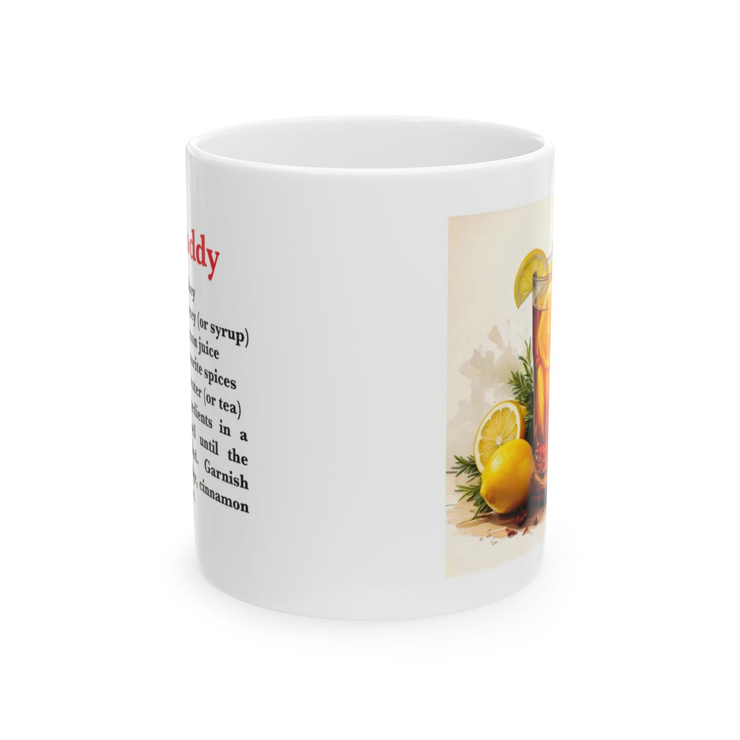 Hot Toddy Ceramic Recipe Mug