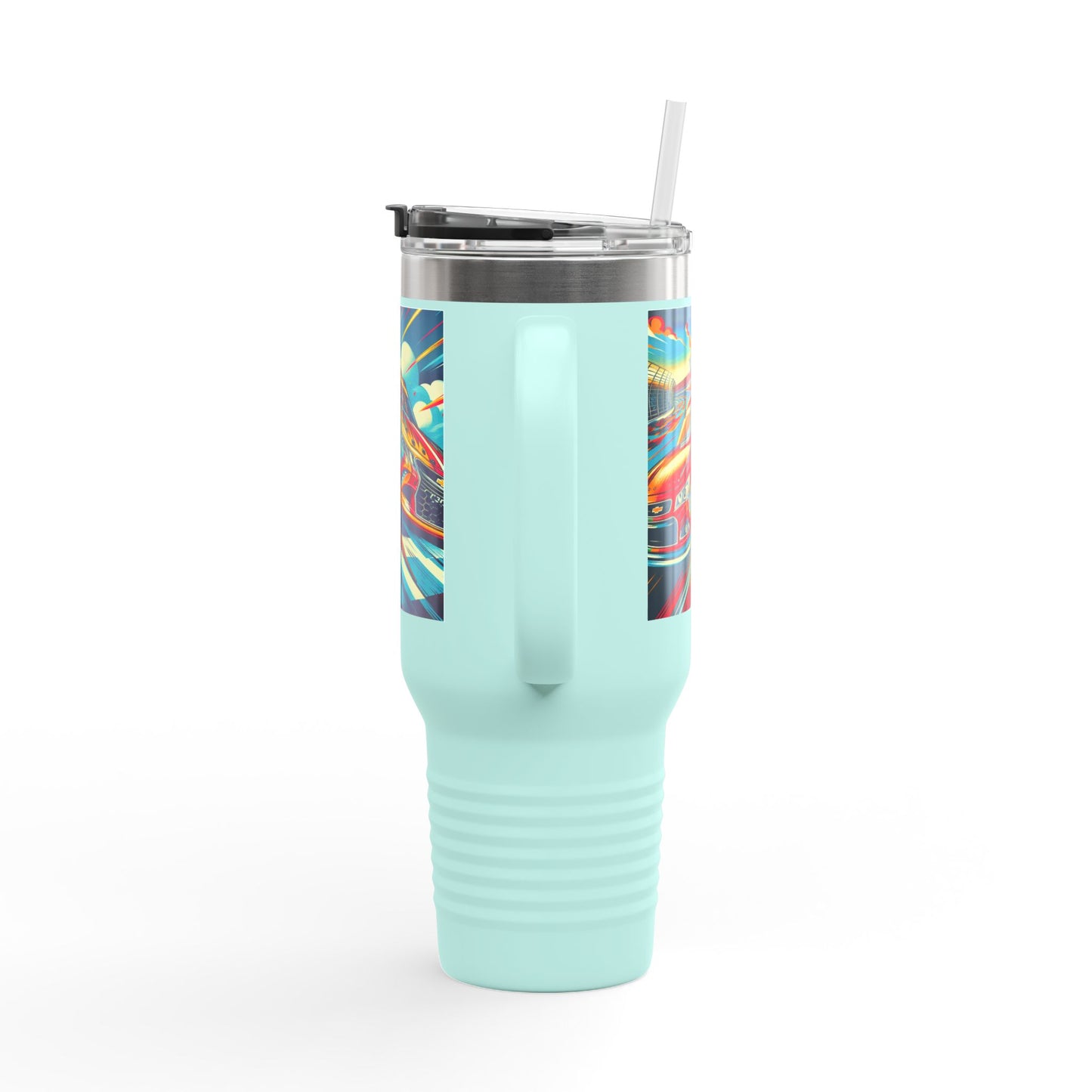 Vintage F1 Insulated Travel Mug, 40oz, Perfect for Fans, Sports Events, Coffee, Tea, Water