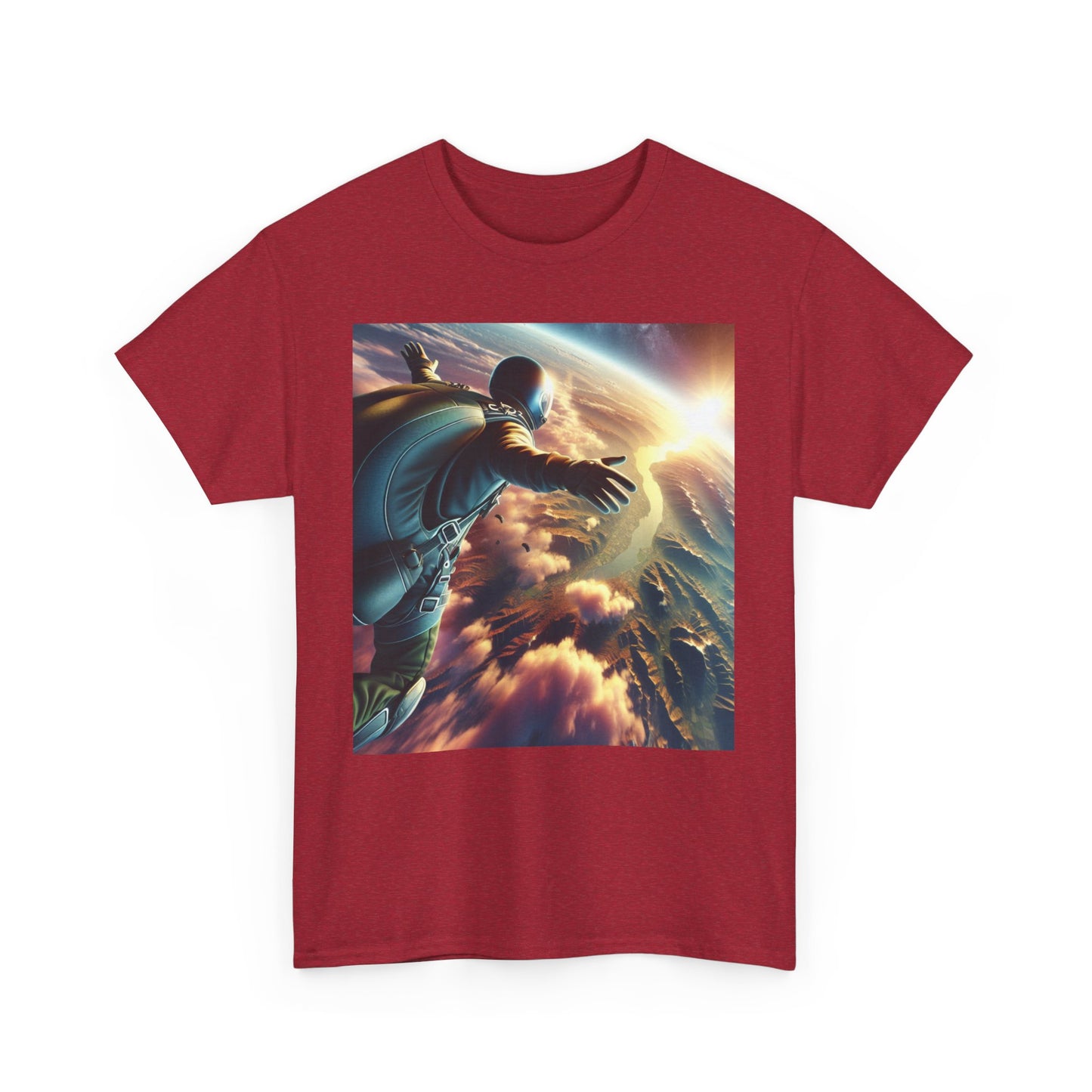 Cosmic Adventure Unisex Heavy Cotton Tee - Space Graphic Shirt