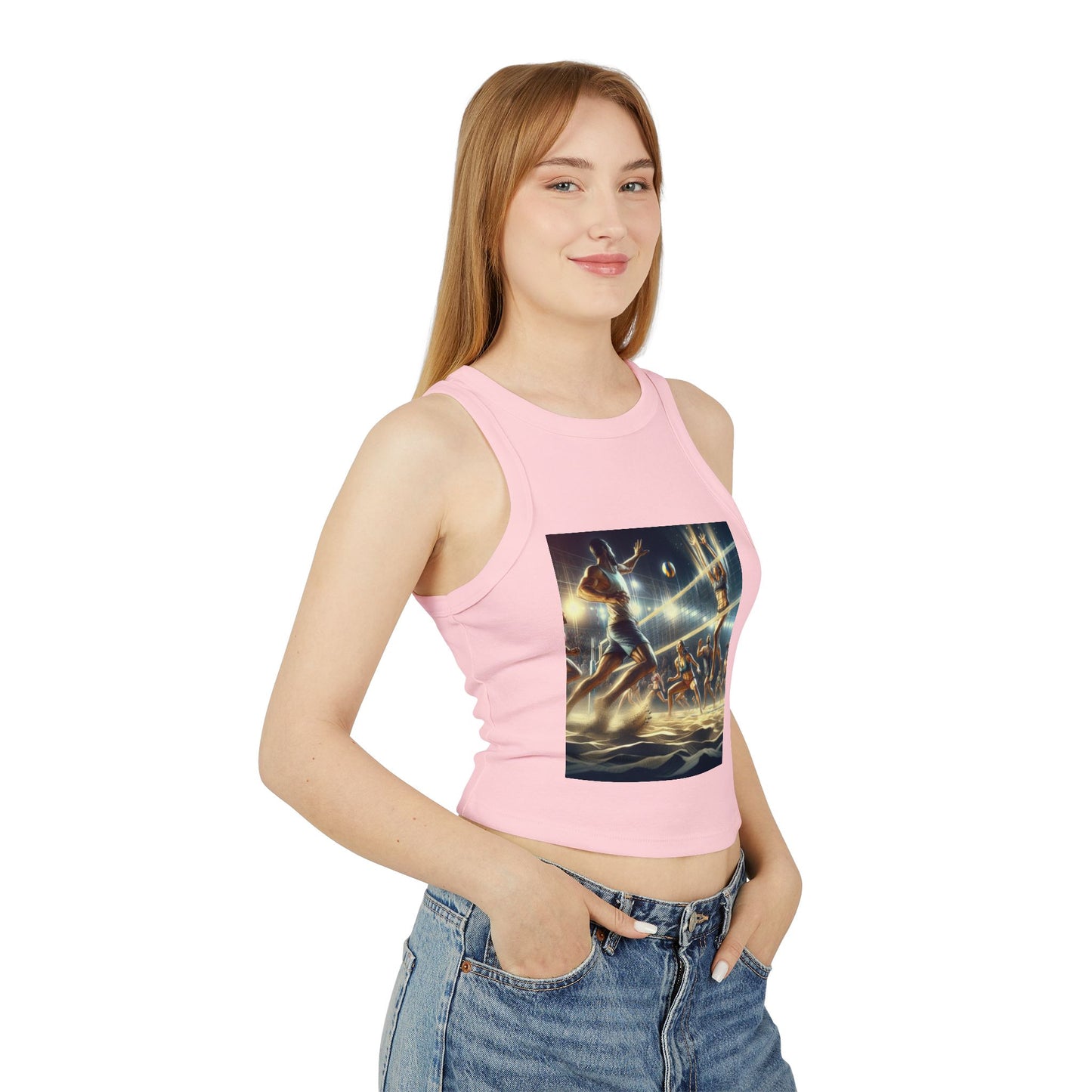 Volleyball Women's Micro Rib Racer Tank Top
