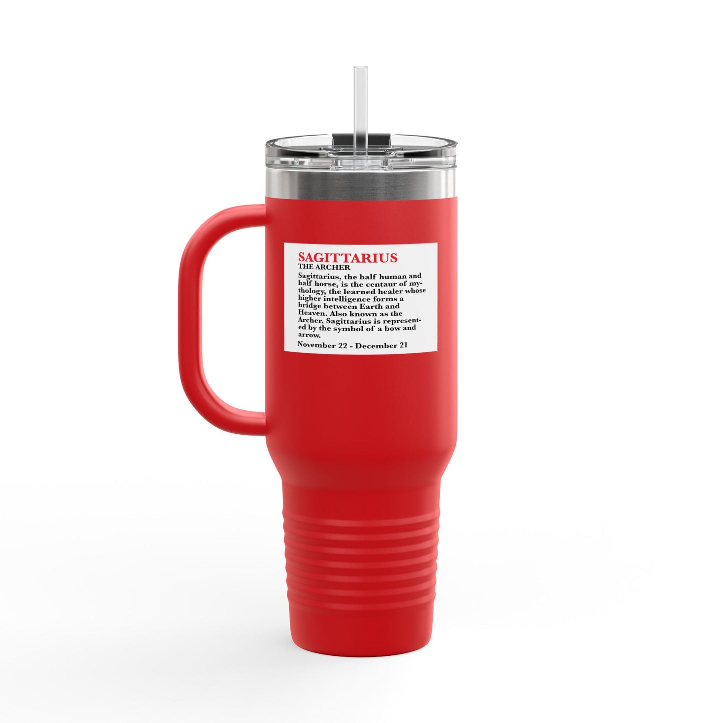 Sagittarius Insulated Travel Mug, 40oz, Perfect for Zodiac Fans, Coffee, Tea, Water