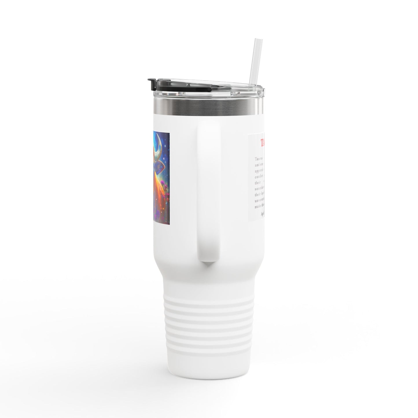 Taurus Insulated Travel Mug, 40oz, Perfect for Zodiac Fans, Coffee, Tea, Water