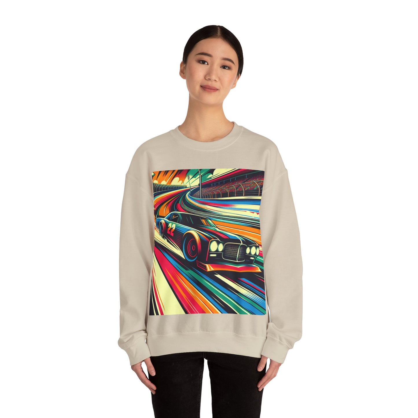 Race Car Crewneck Sweatshirt | Racing Apparel, Unisex Sweatshirt, NASCAR Gift, Motorsports Clothing, Car Enthusiasts Sweatshirt