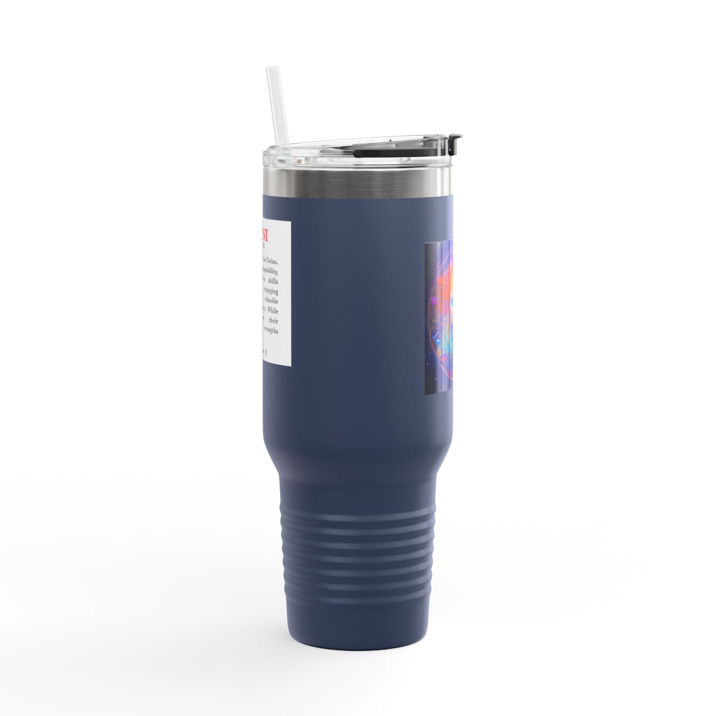 Gemini Insulated Travel Mug, 40oz, Perfect for Zodiac Fans, Coffee, Tea, Water