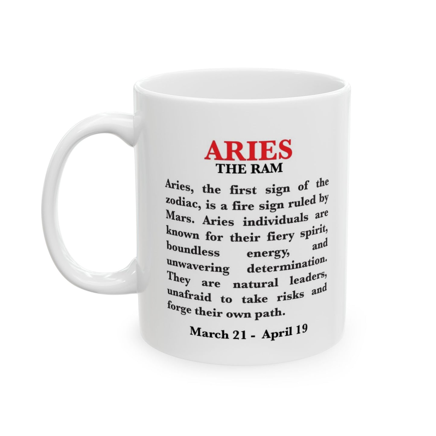 Aries Zodiac Ceramic Mug, Astrology Coffee Cup, Horoscope Drinkware for Aries Lovers, March/April Birthday Gift, Star Sign Mug, Unique Gift