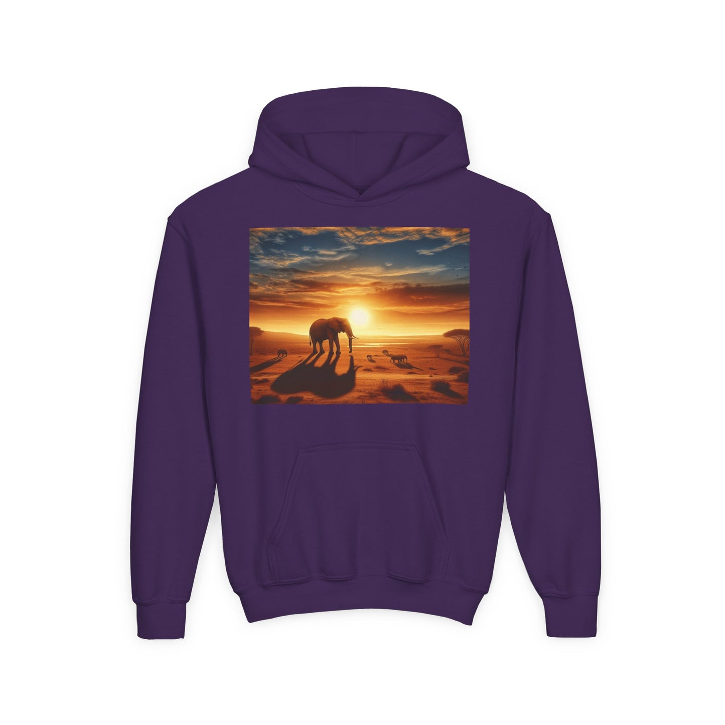 Elephants Youth Hoodie - Heavy Blend Sweatshirt