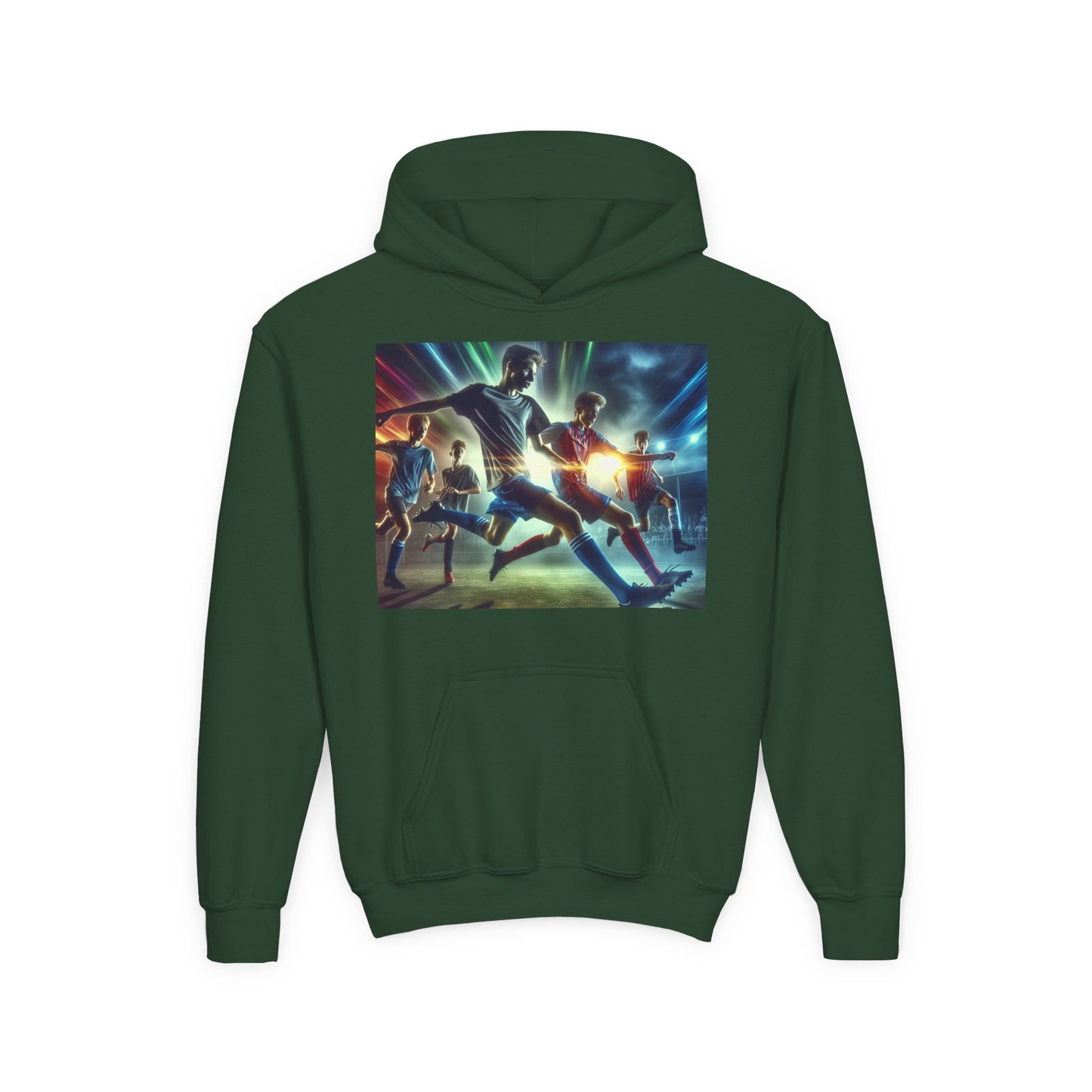 Soccer Youth Hoodie - Sporty Heavy Blend Sweatshirt for Young Athletes