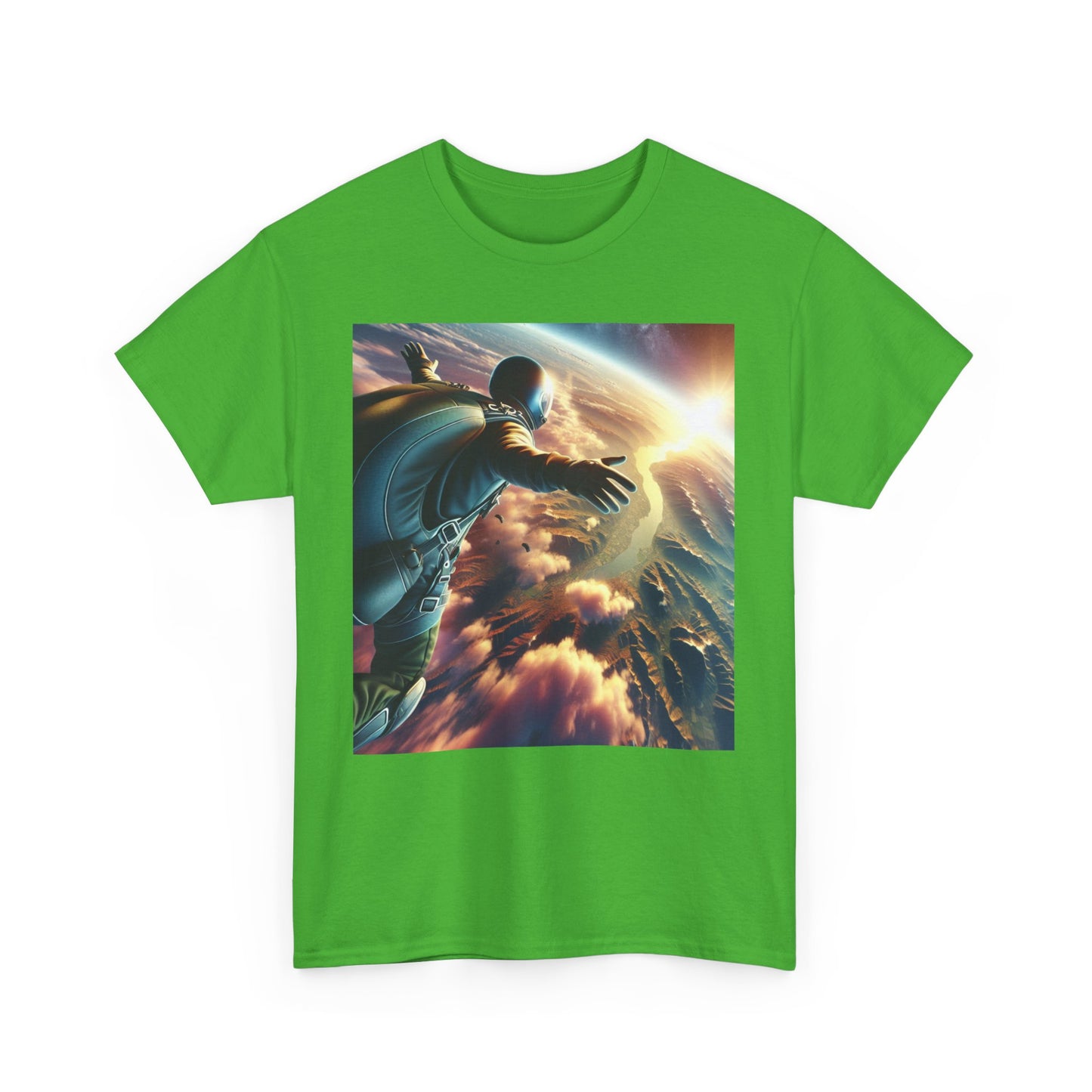 Cosmic Adventure Unisex Heavy Cotton Tee - Space Graphic Shirt