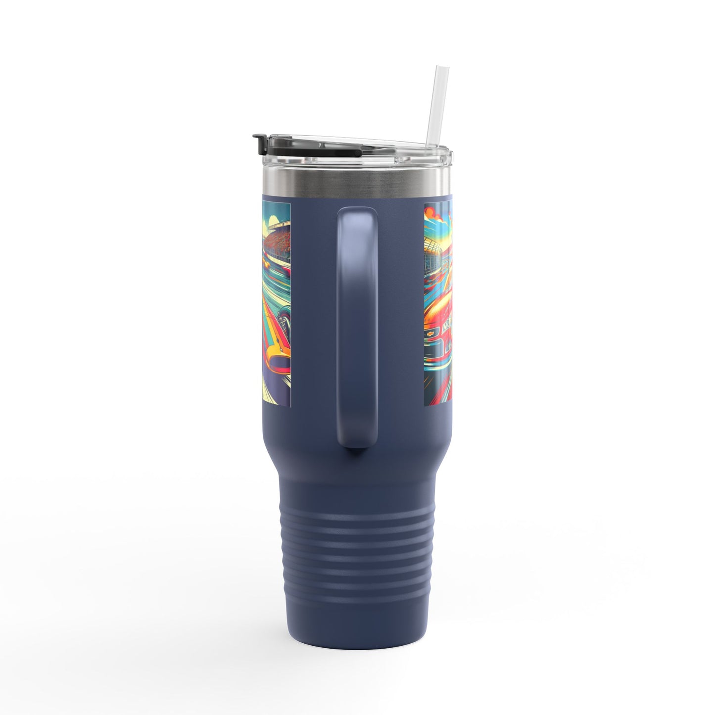 Vintage F1 Insulated Travel Mug, 40oz, Perfect for Fans, Sports Events, Coffee, Tea, Water