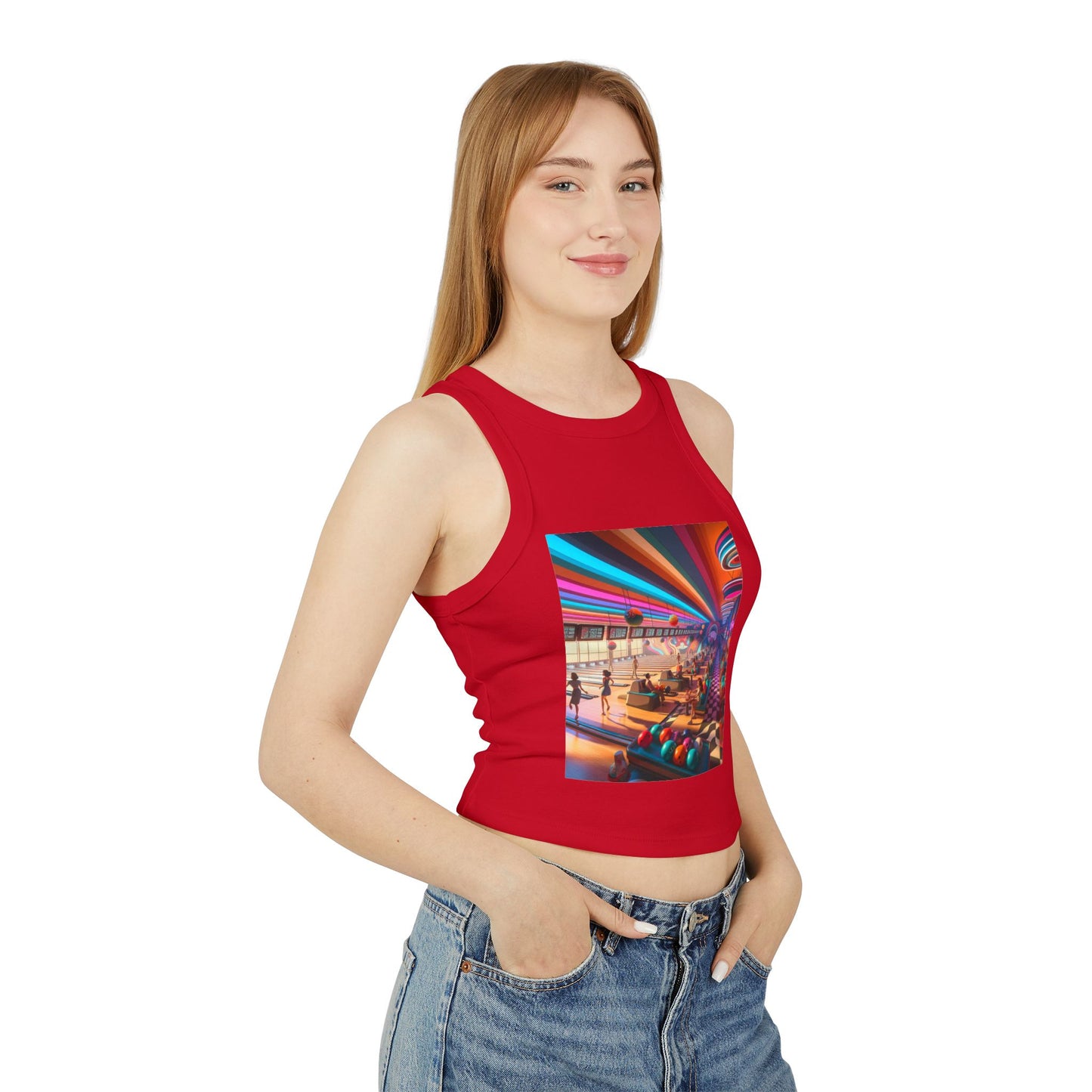 Bowling Women's Micro Rib Racer Tank Top