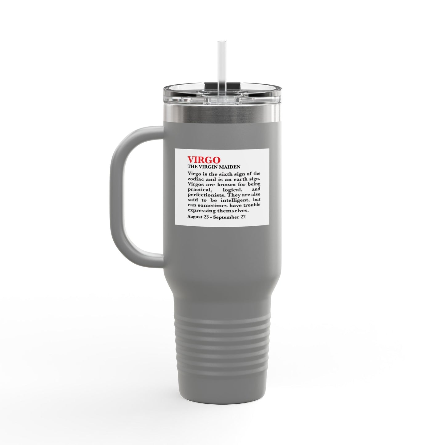 Virgo Insulated Travel Mug, 40oz, Perfect for Zodiac Fans, Coffee, Tea, Water