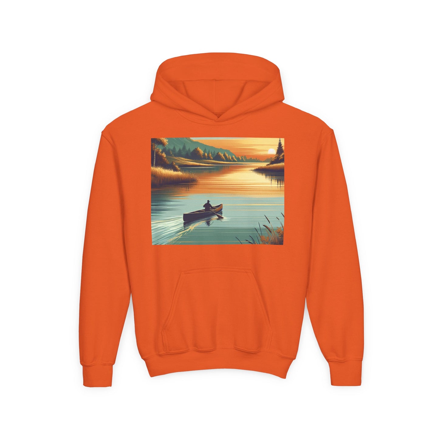 Canoeing Youth Hoodie - Heavy Blend Sweatshirt