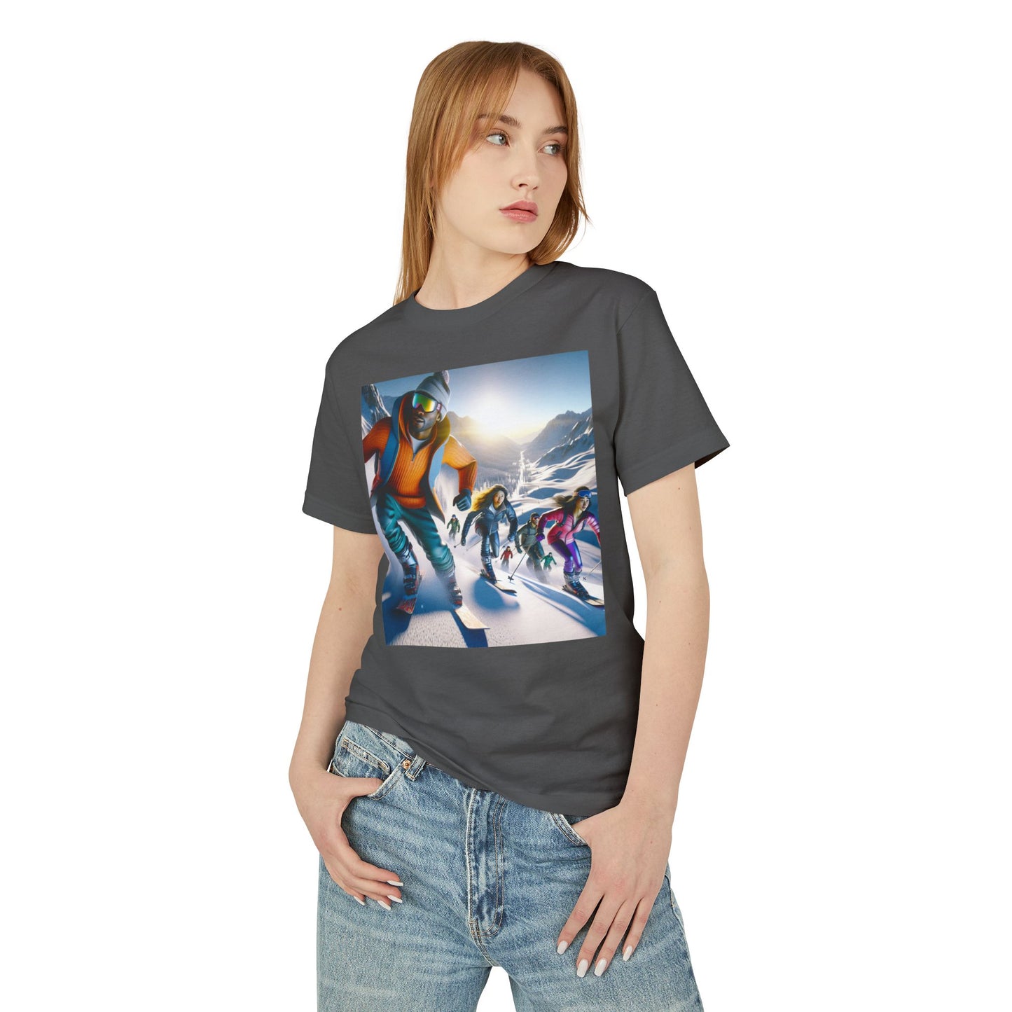 Skiing Heavyweight Tee - Unisex Garment-Dyed Shirt