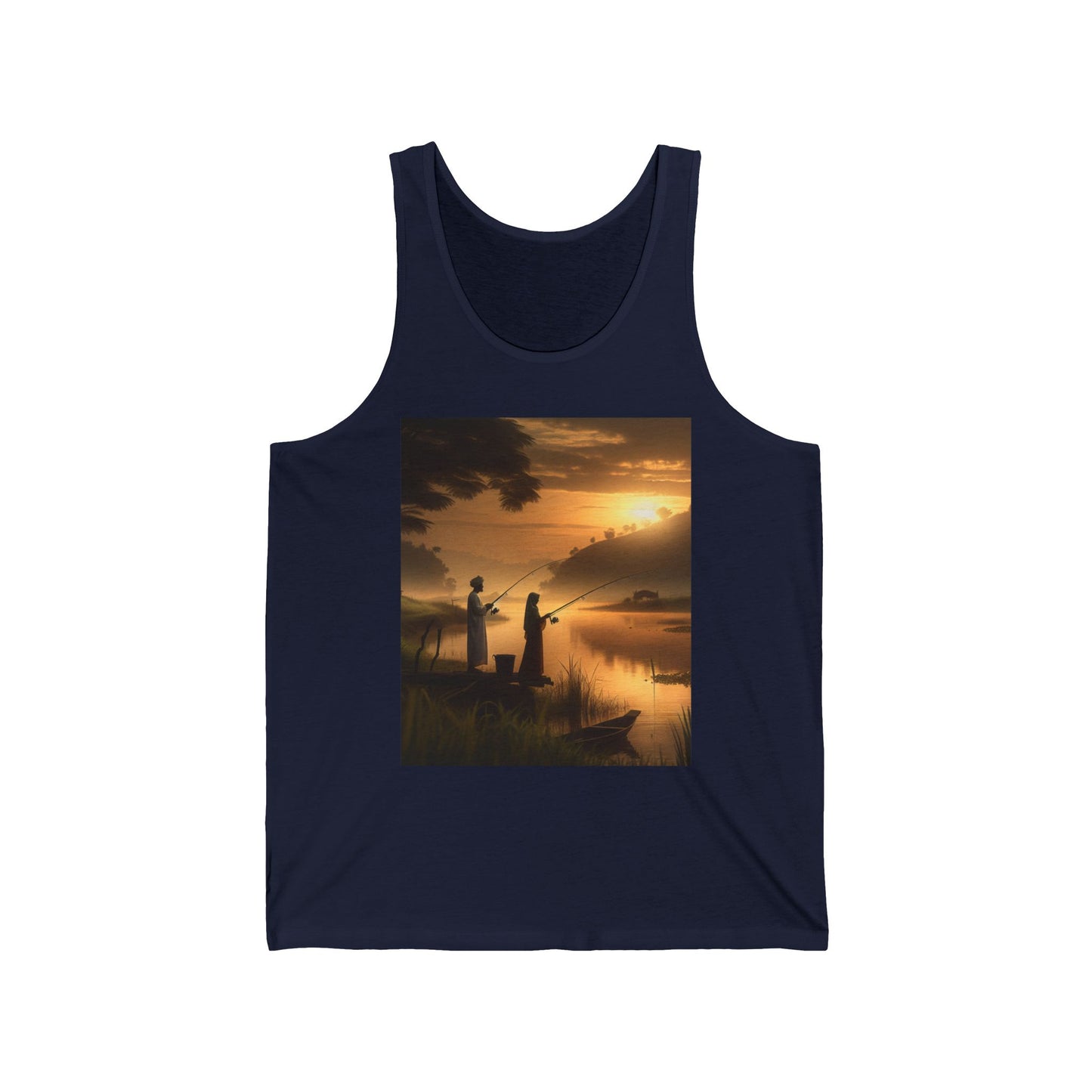Fishing Unisex Jersey Tank Top - Perfect for Festivals & Casual Wear
