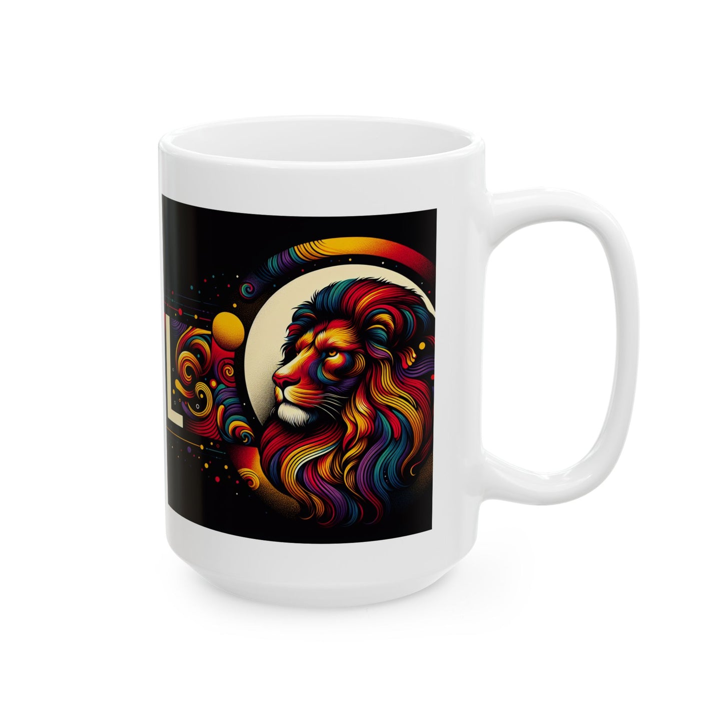 Leo Zodiac Ceramic Mug, Astrology Coffee Cup, Horoscope Drinkware for Leo Lovers, July/August Birthday Gift, Star Sign Mug