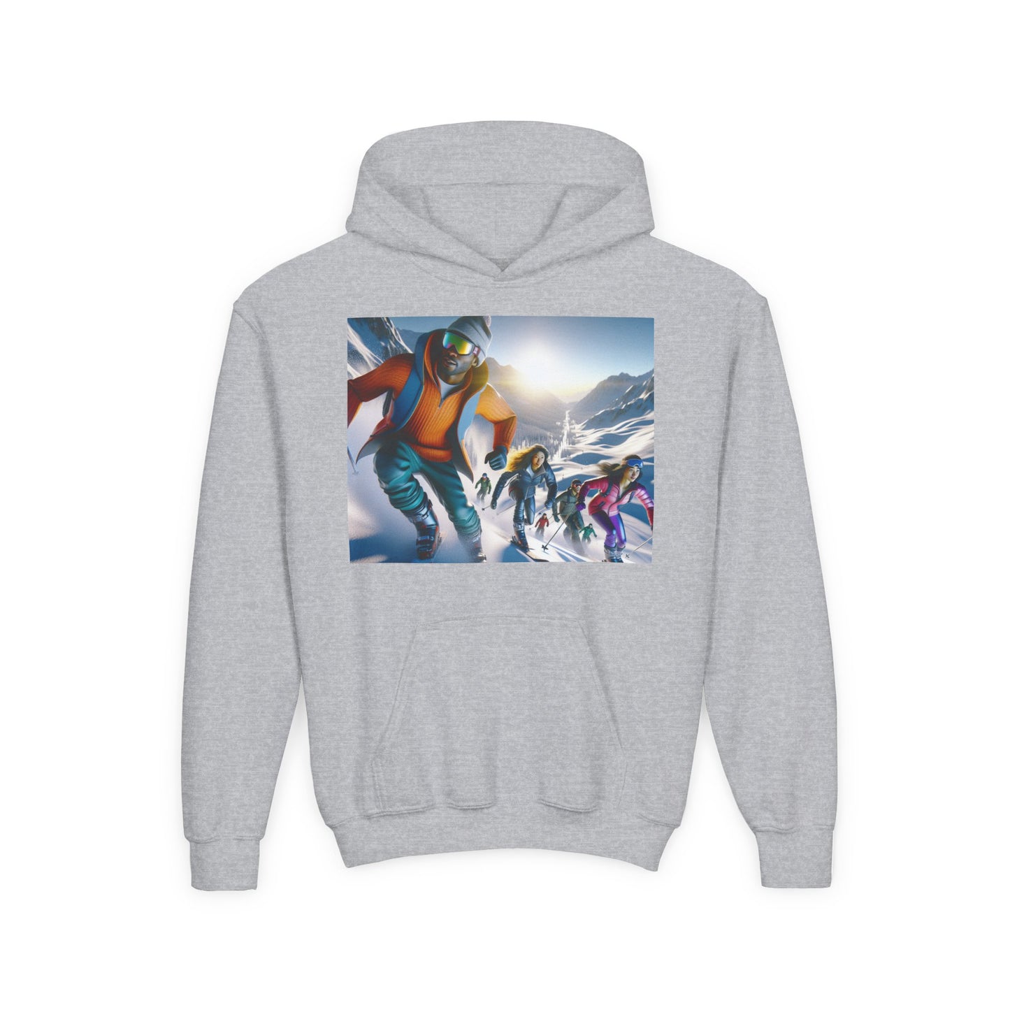 Skiing Youth Hoodie - Heavy Blend Sweatshirt