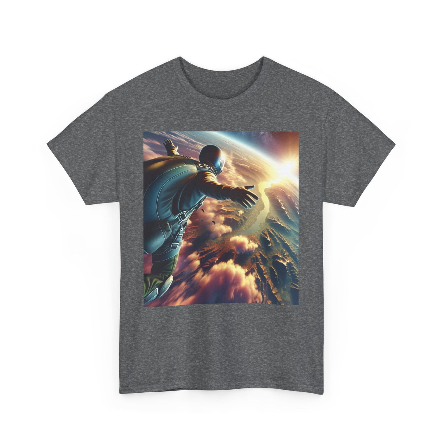 Cosmic Adventure Unisex Heavy Cotton Tee - Space Graphic Shirt