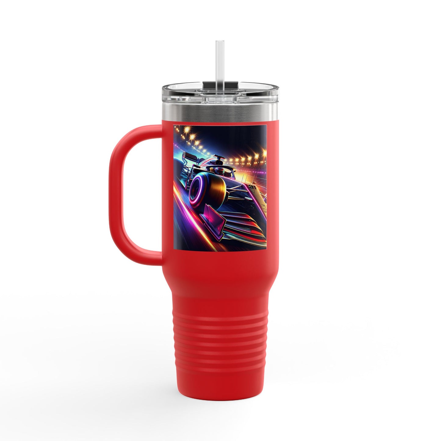 Vintage F1 Insulated Travel Mug, 40oz, Perfect for Fans, Sports Events, Coffee, Tea, Water