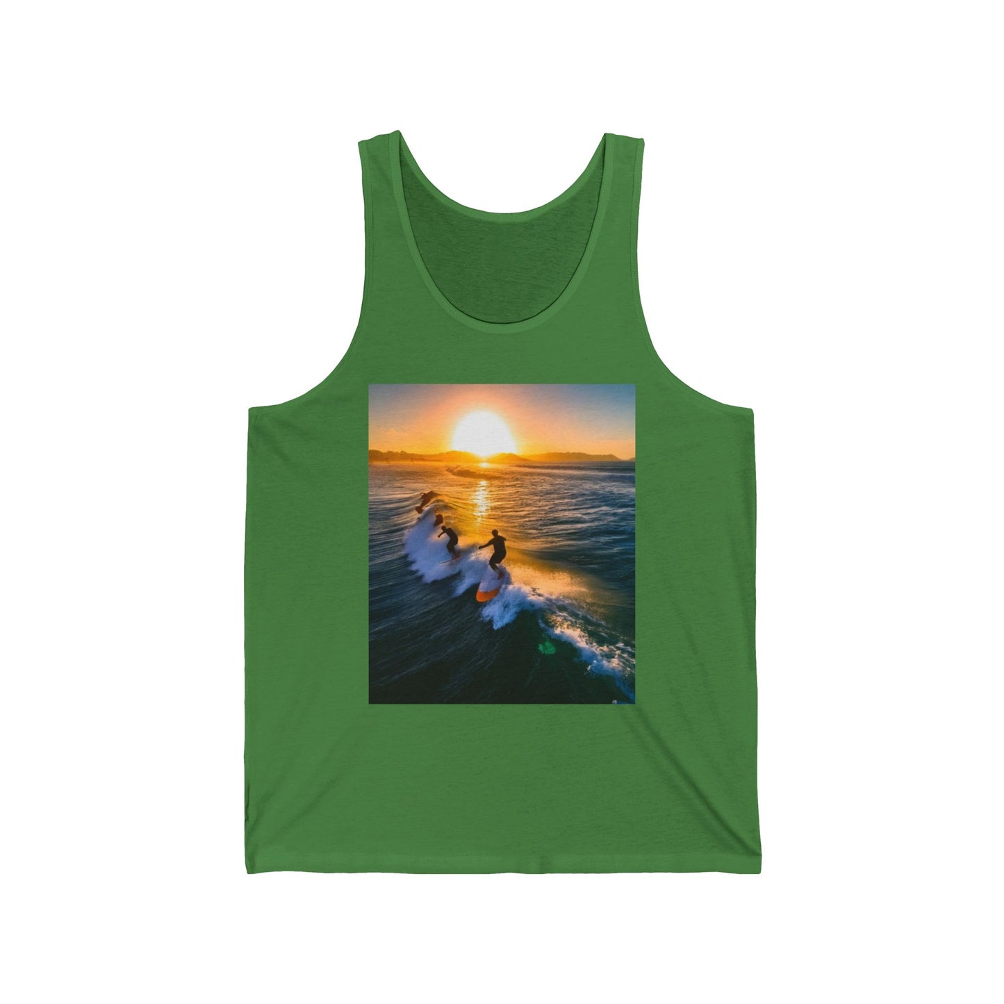 Surfing Unisex Jersey Tank Top - Perfect for Festivals & Casual Wear
