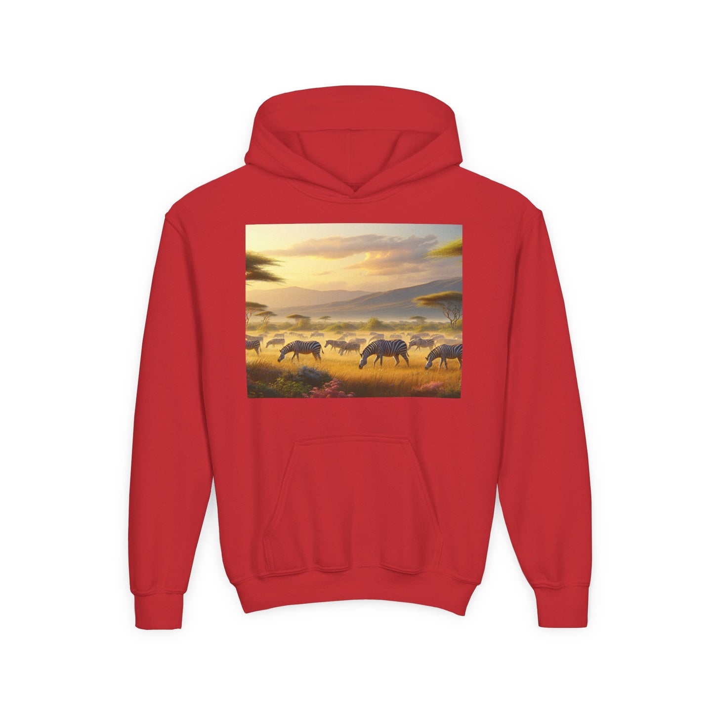 Zebras Youth Hoodie - Heavy Blend Sweatshirt