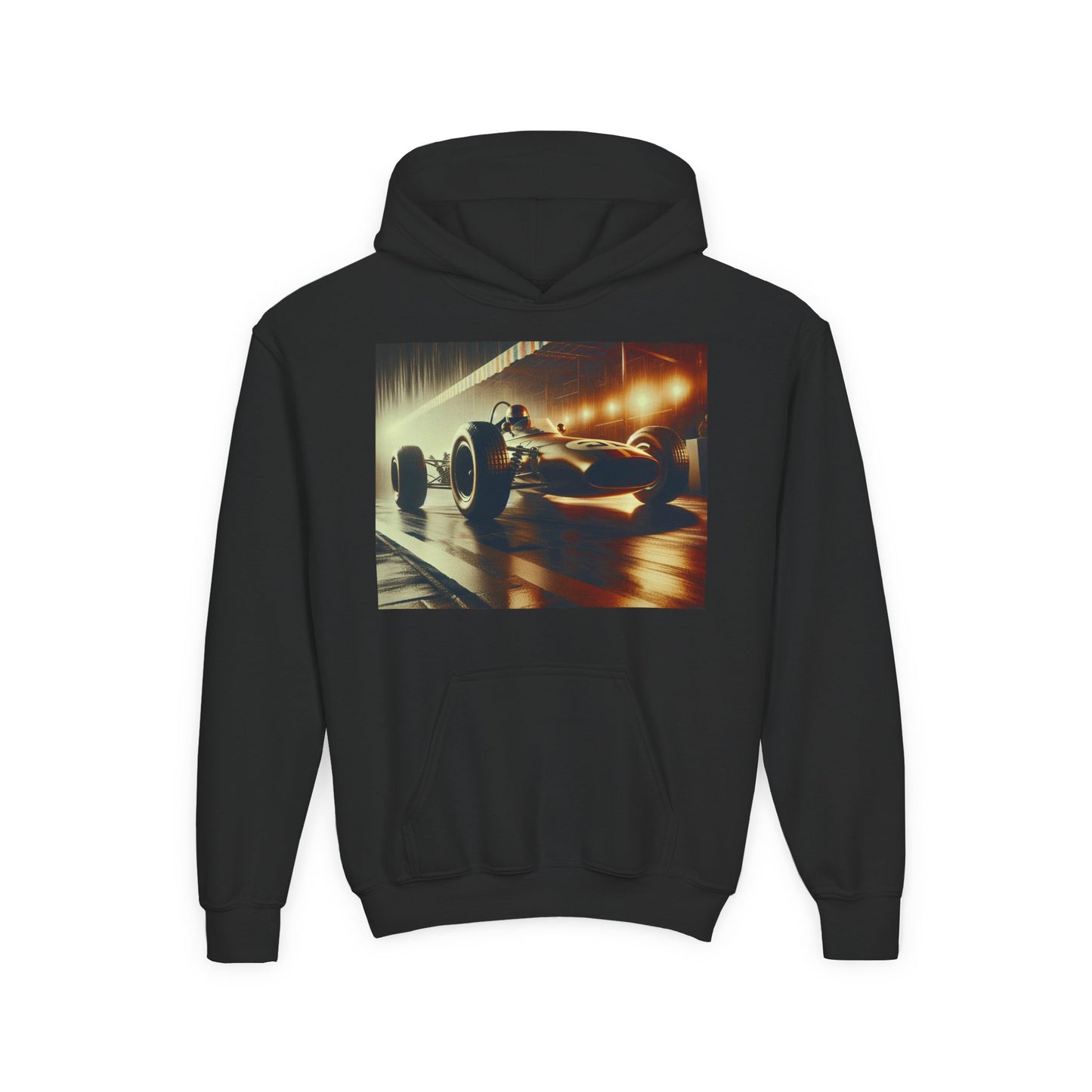Vintage F1 Youth Hoodie - Heavy Blend Sweatshirt