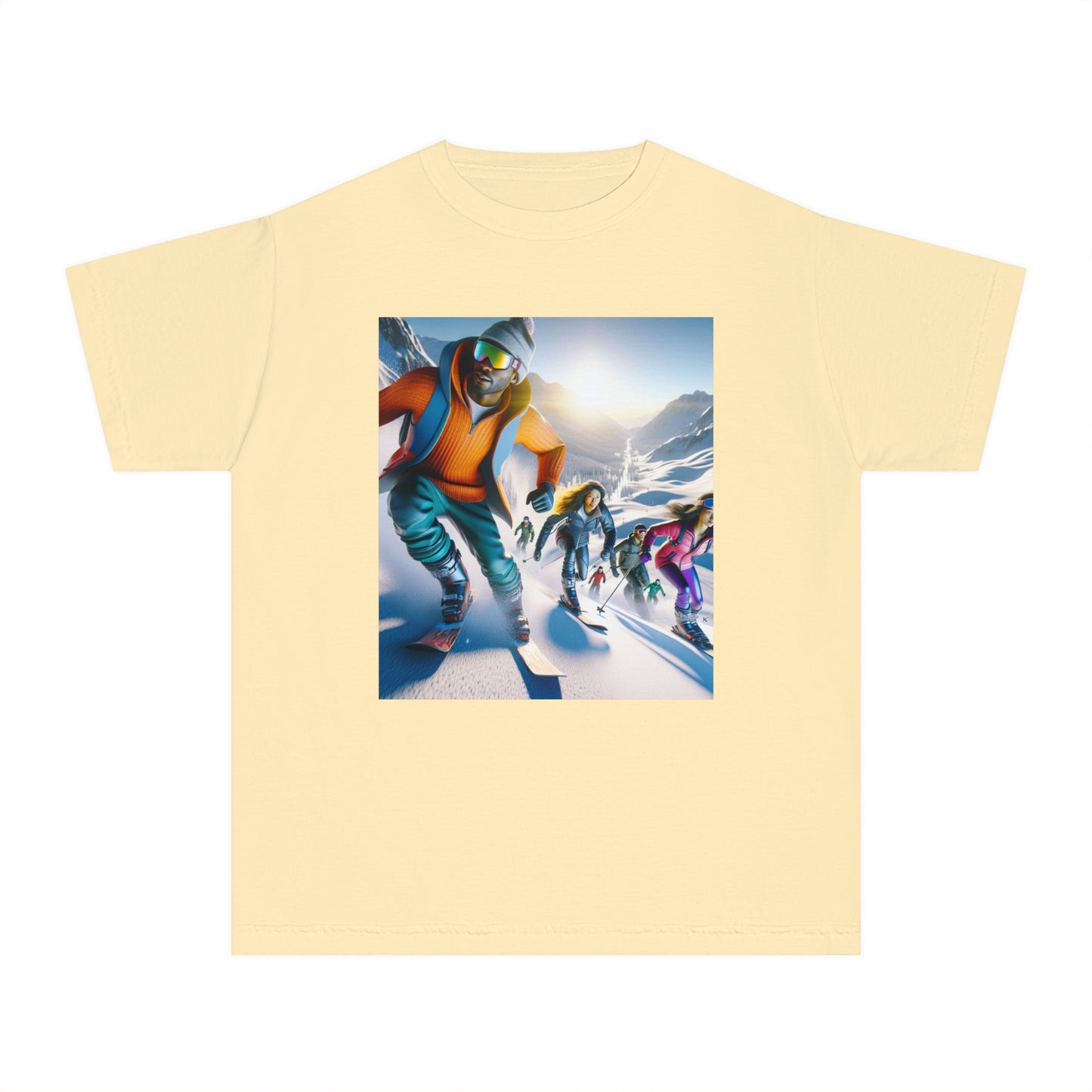 Skiing Youth Midweight Tee