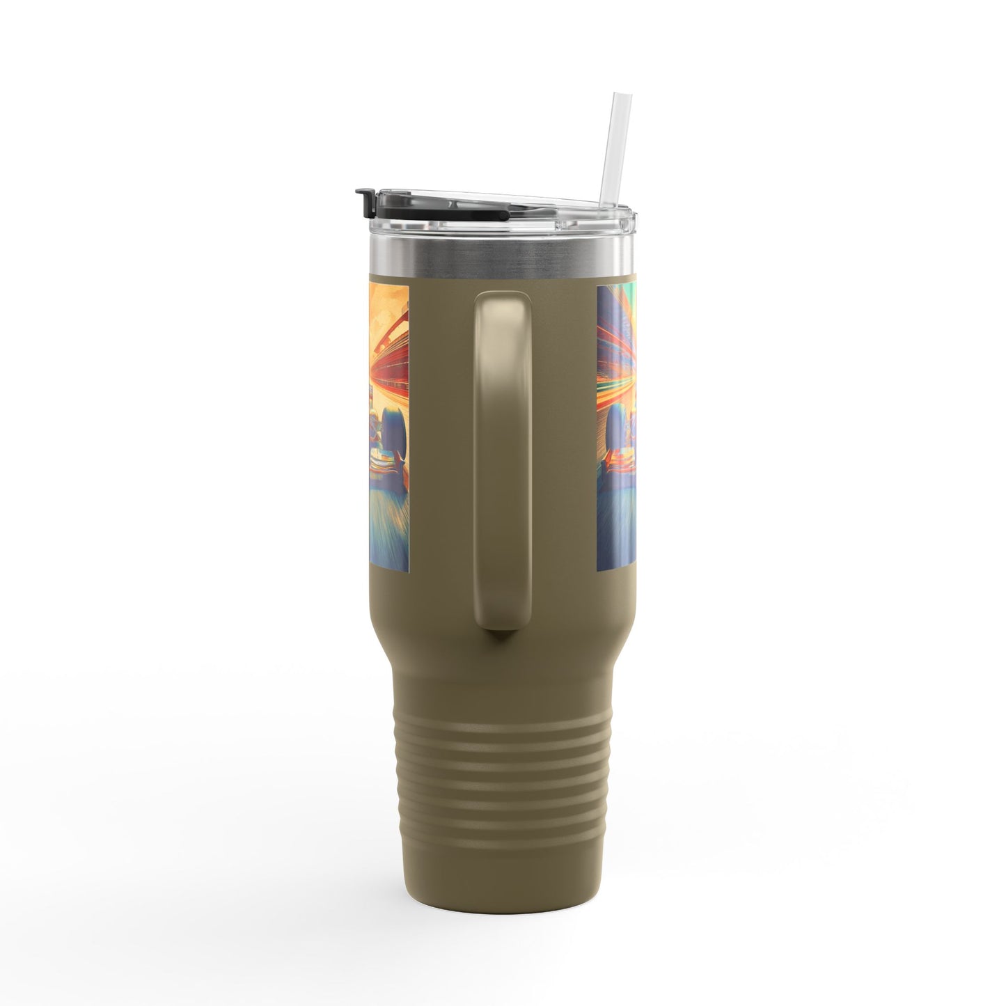 Vintage F1 Insulated Travel Mug, 40oz, Perfect for Fans, Sports Events, Coffee, Tea, Water