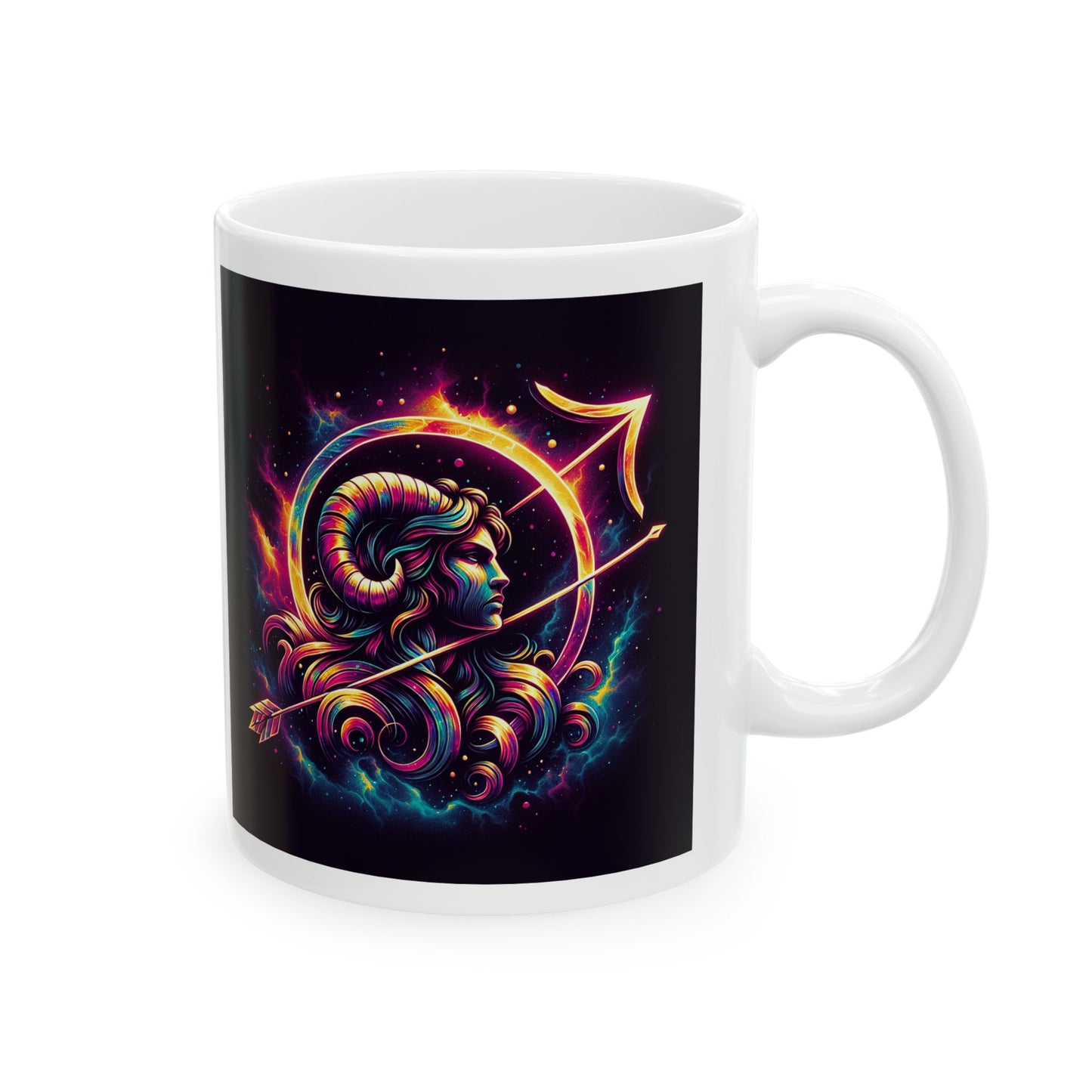 Sagittarius Zodiac Ceramic Mug, Astrology Coffee Cup, Horoscope Drinkware for Sagittarius Lovers, November/December Birthday Gift,