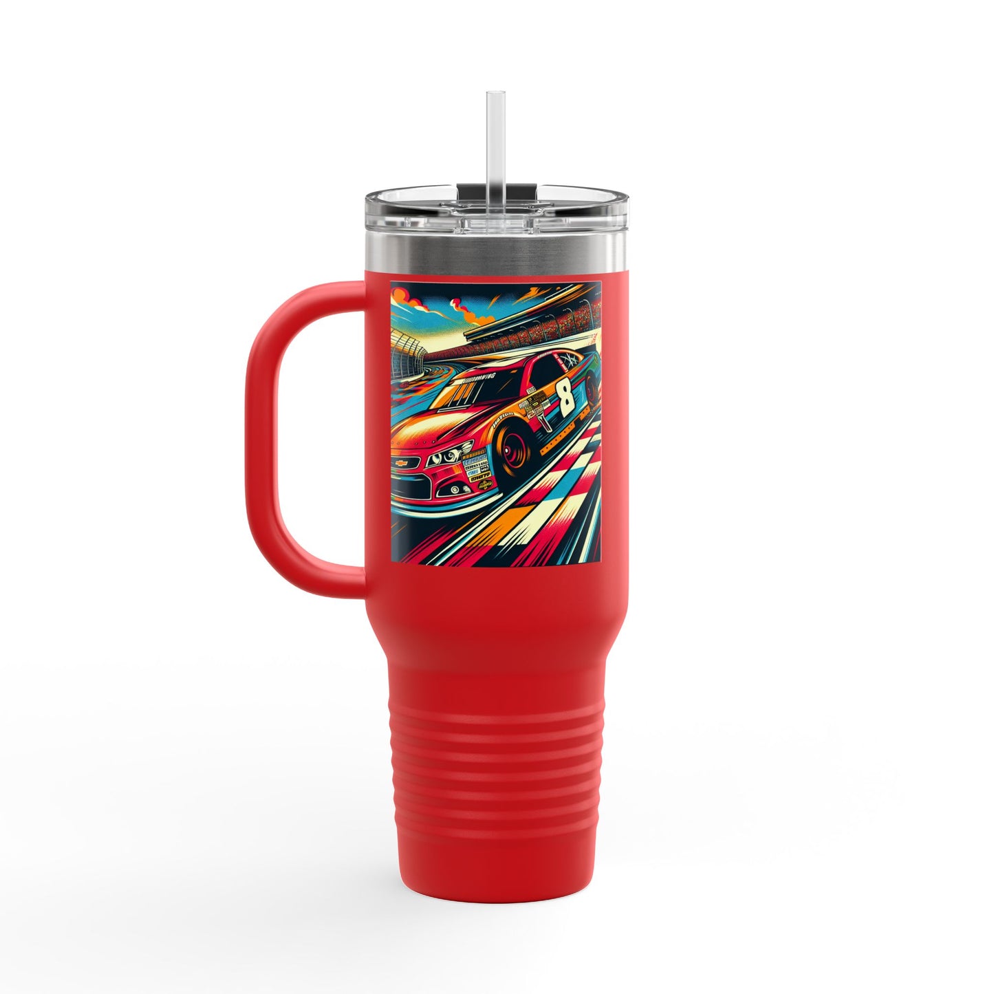 Vintage F1 Insulated Travel Mug, 40oz, Perfect for Fans, Sports Events, Coffee, Tea, Water