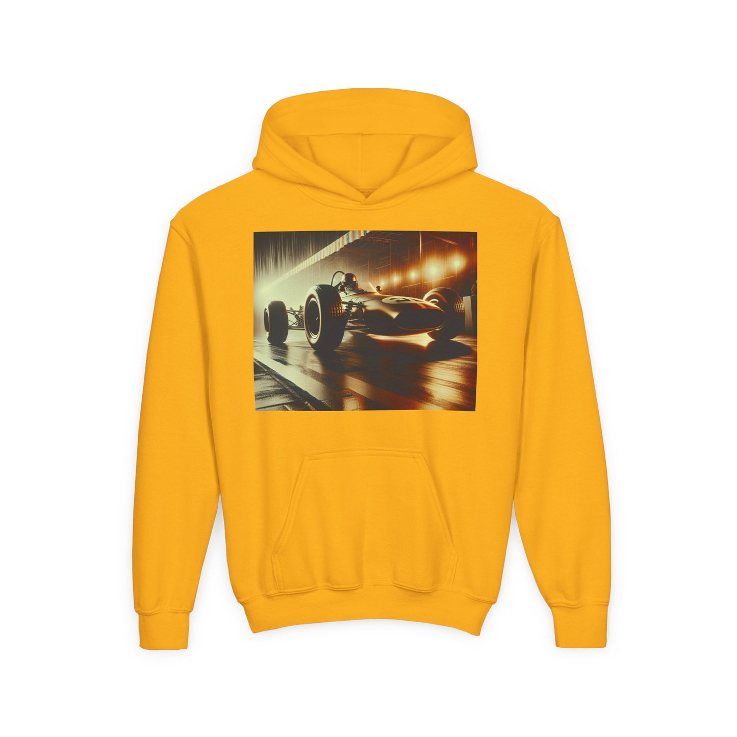 Vintage F1 Youth Hoodie - Heavy Blend Sweatshirt