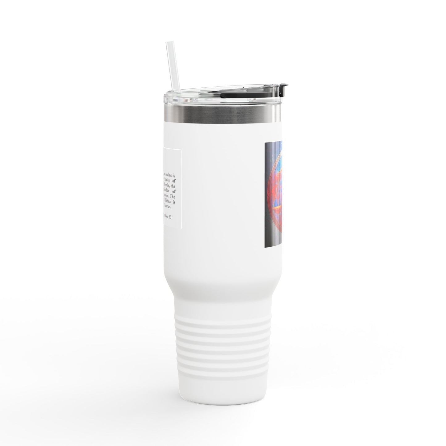 Libra Insulated Travel Mug, 40oz, Perfect for Zodiac Fans, Coffee, Tea, Water