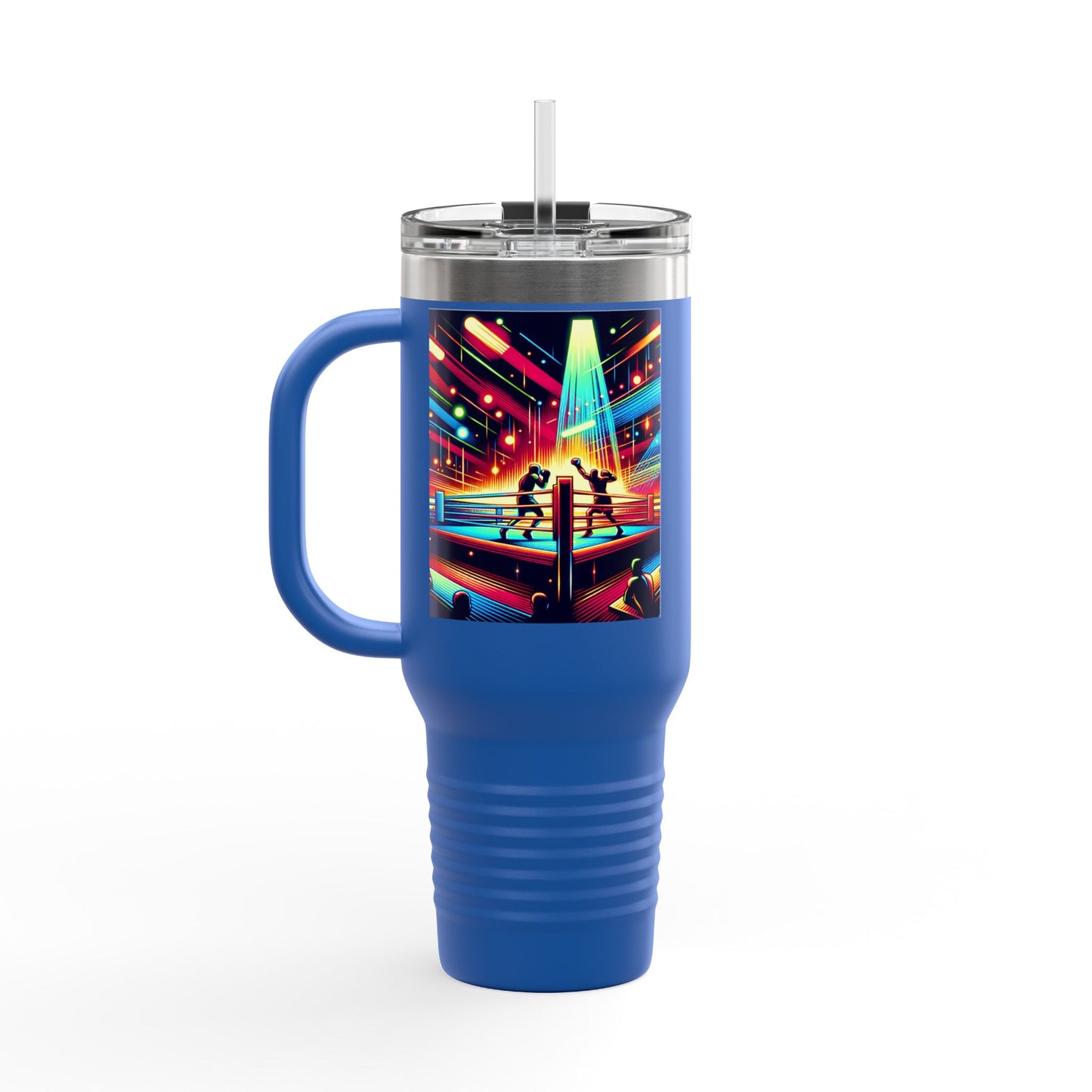 Vintage Boxing Insulated Travel Mug, 40oz, Perfect for Fans, Game Day, Sports Events, Coffee, Tea, Water