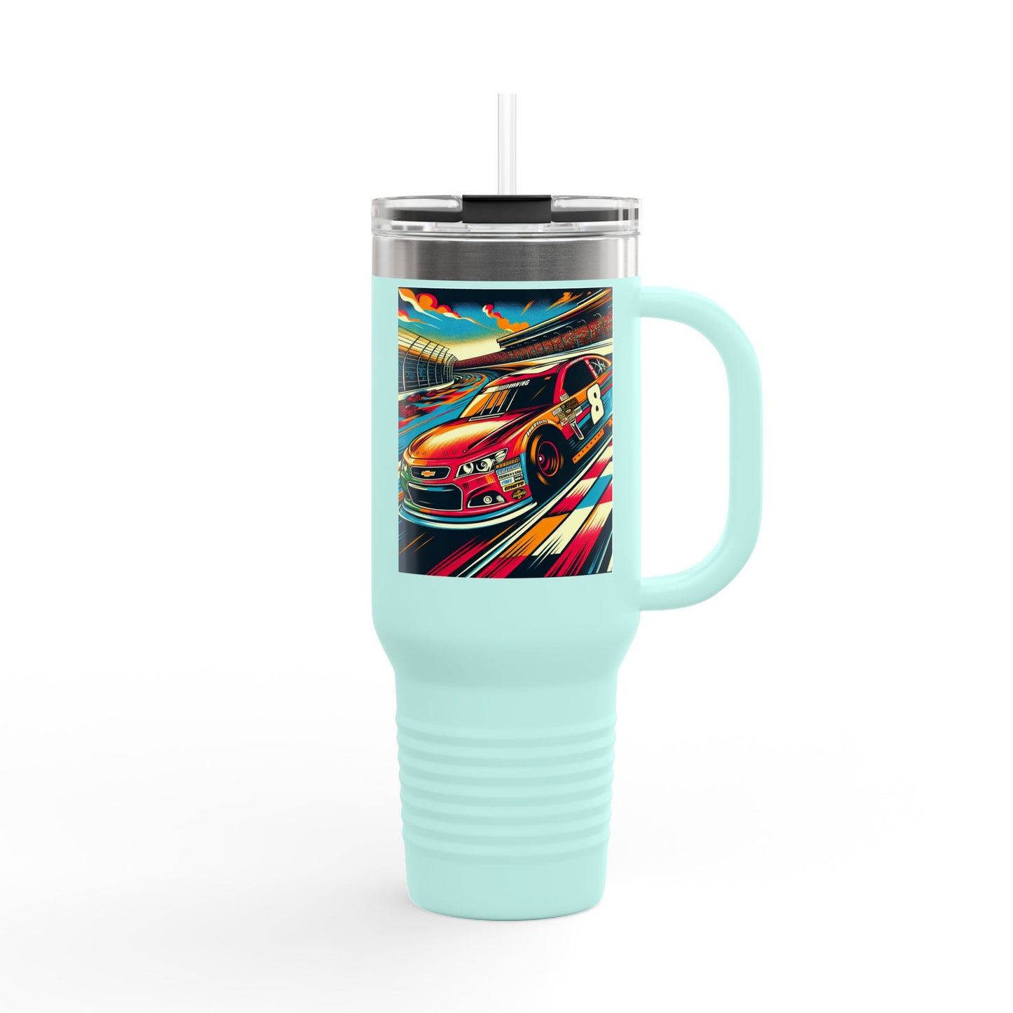 Vintage NASCAR Insulated Travel Mug, 40oz, Perfect for Fans, Sports Events, Coffee, Tea, Water