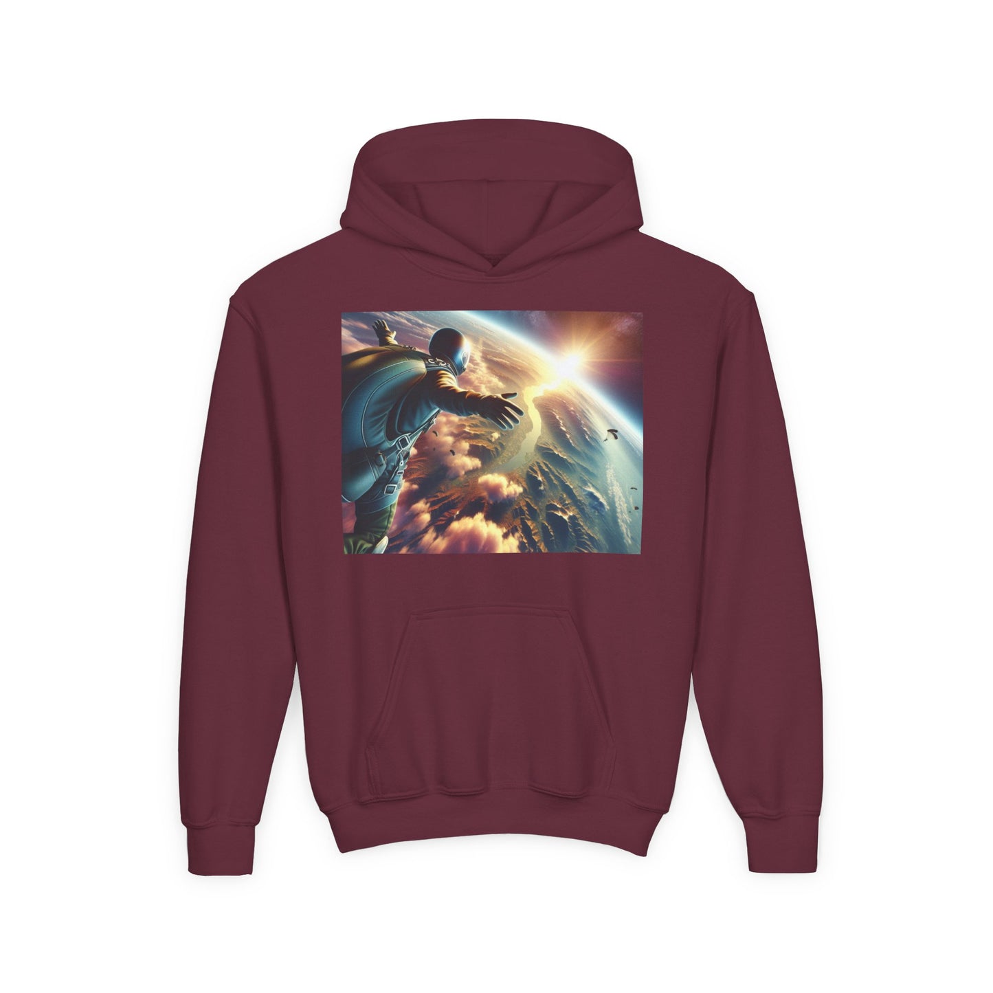 Skydiving Youth Hoodie - Heavy Blend Sweatshirt