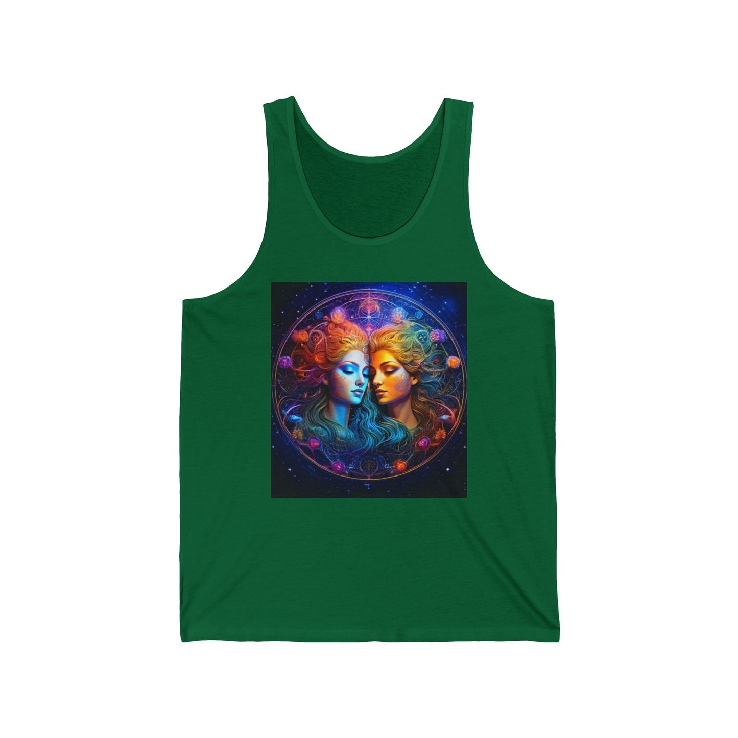 Gemini Unisex Jersey Tank Top - Perfect for Festivals & Casual Wear