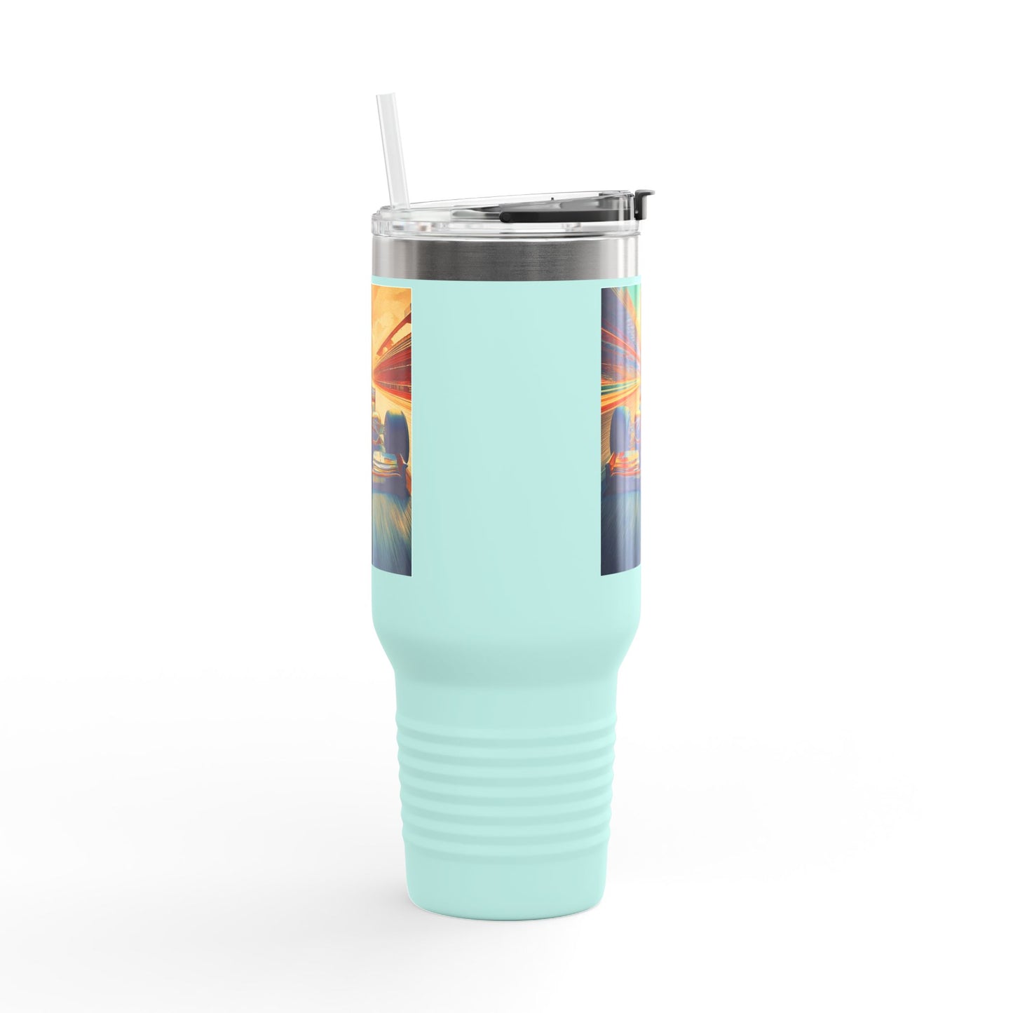 Vintage F1 Insulated Travel Mug, 40oz, Perfect for Fans, Sports Events, Coffee, Tea, Water