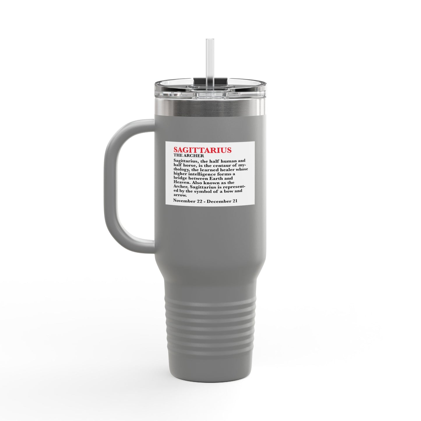 Sagittarius Insulated Travel Mug, 40oz, Perfect for Zodiac Fans, Coffee, Tea, Water