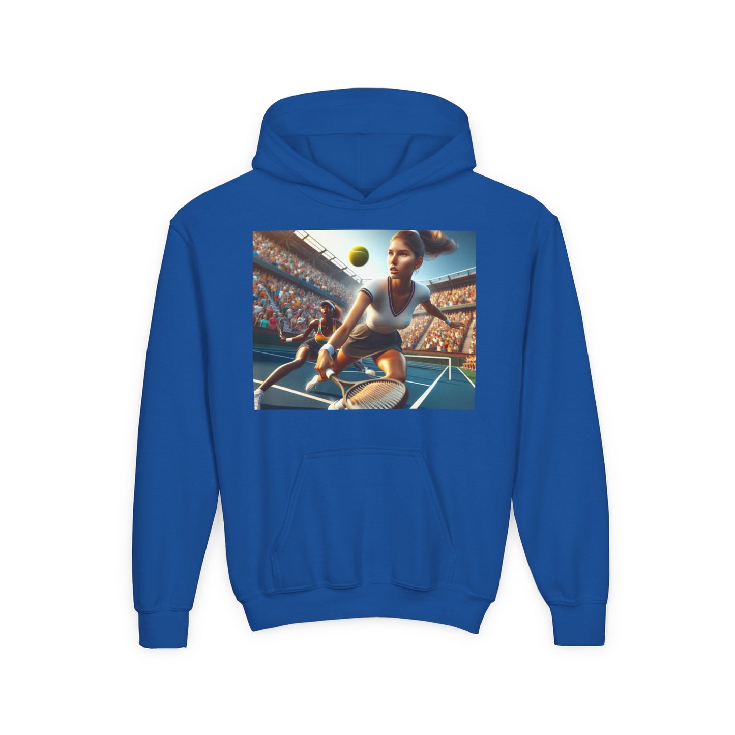 Youth Tennis Champion Hoodie - Sporty Heavy Blend Sweatshirt for Young Athletes