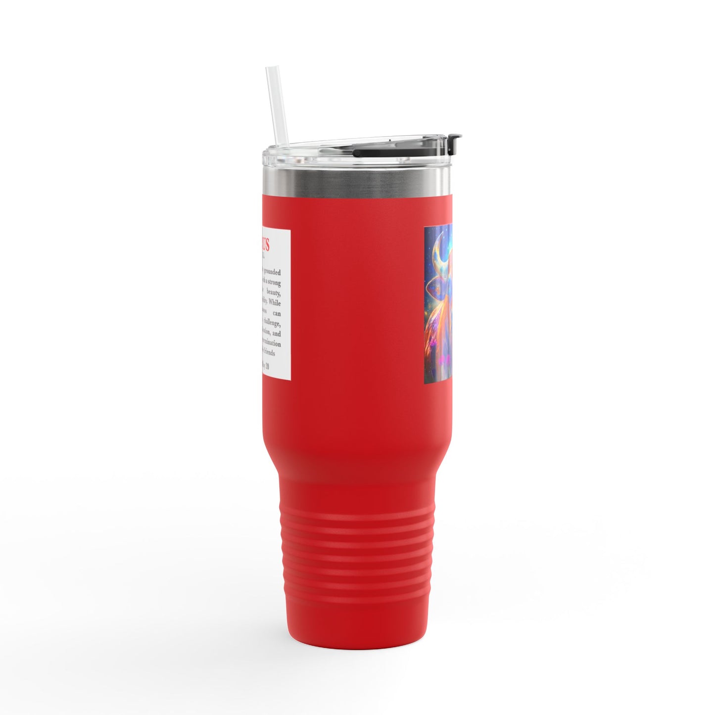 Taurus Insulated Travel Mug, 40oz, Perfect for Zodiac Fans, Coffee, Tea, Water