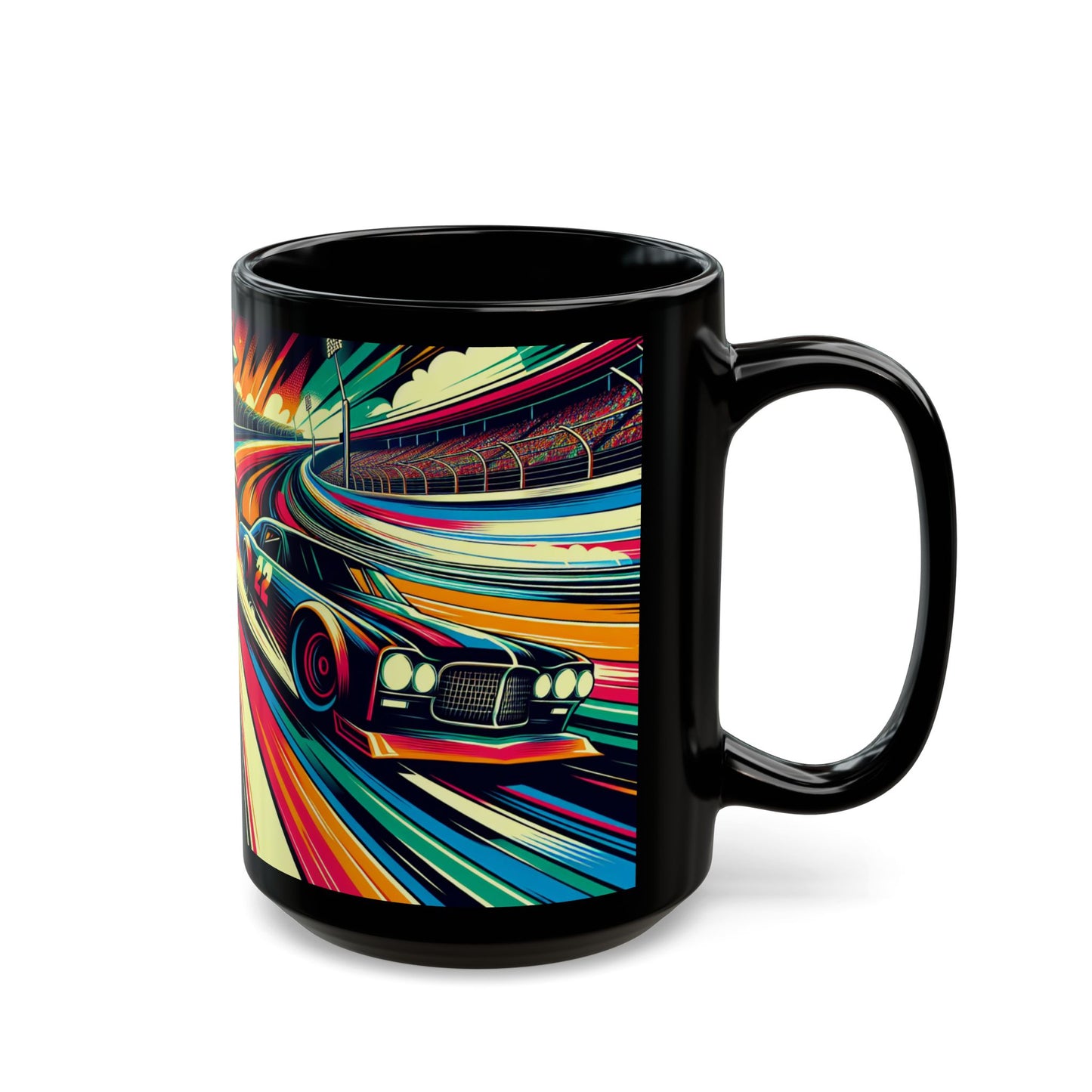 Racing Enthusiast Mug | Vibrant NASCAR Design | Perfect Gift for Car Lovers, Motorsport Decor, Father's Day, Birthday