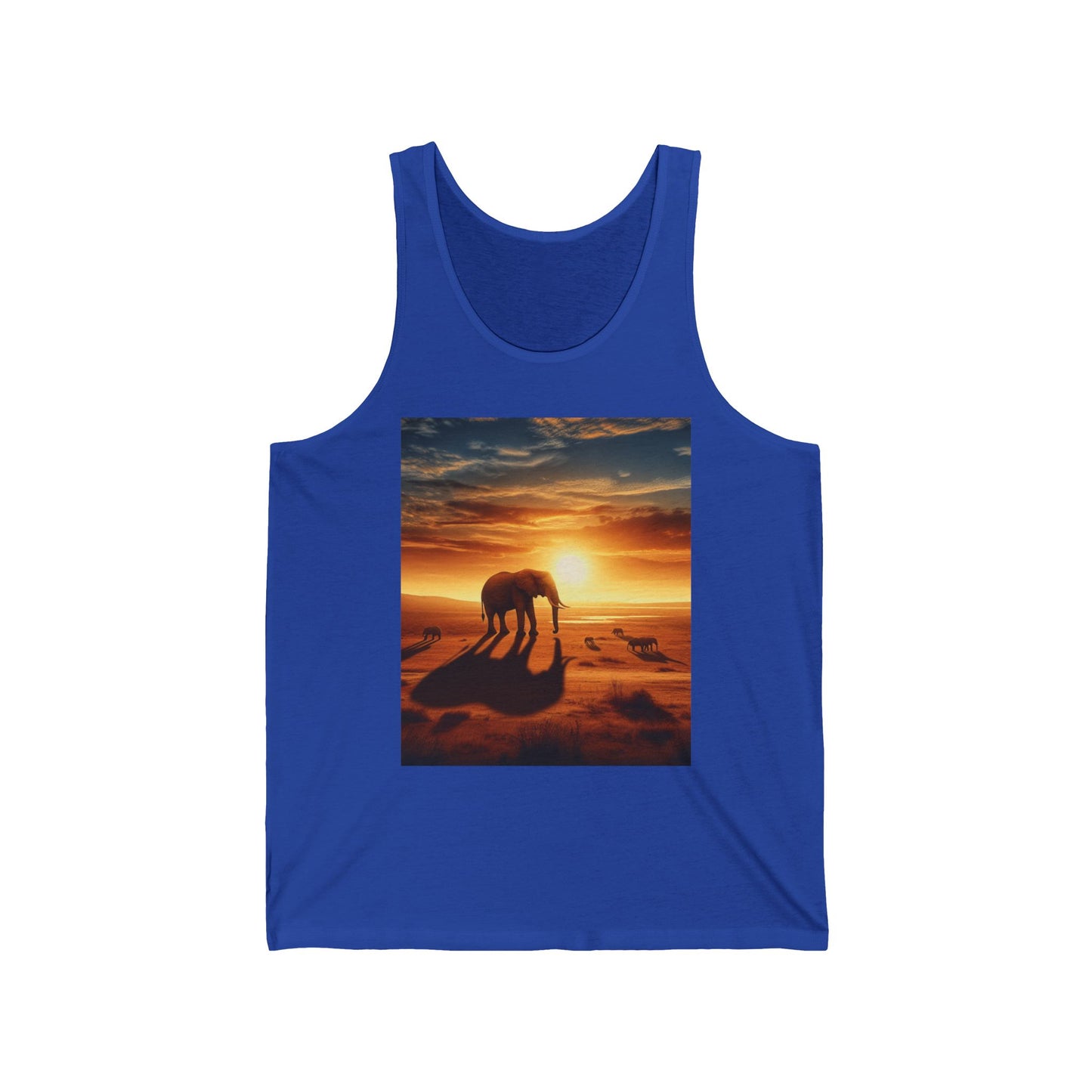 Elephants Unisex Jersey Tank Top - Perfect for Festivals & Casual Wear