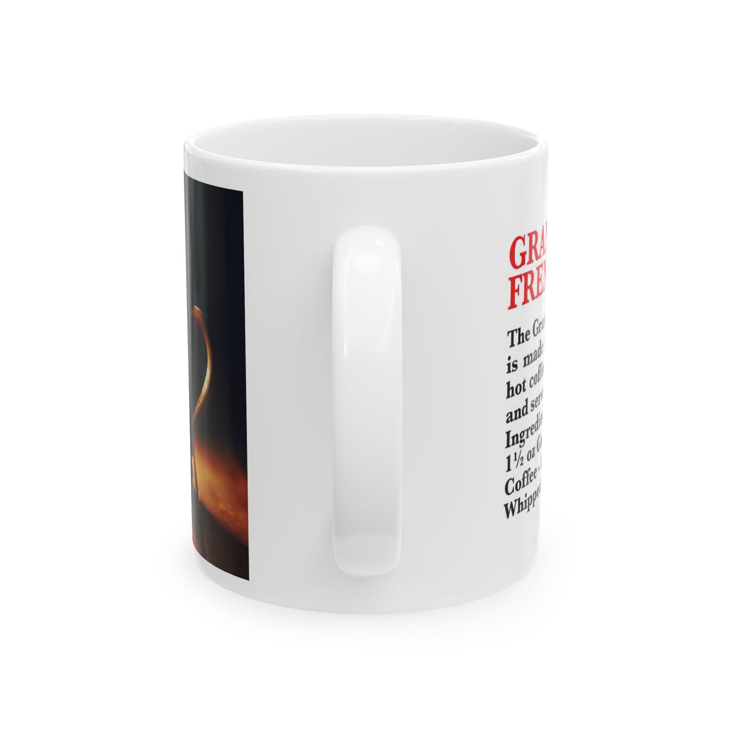 Grand French Coffee Ceramic Recipe Mug