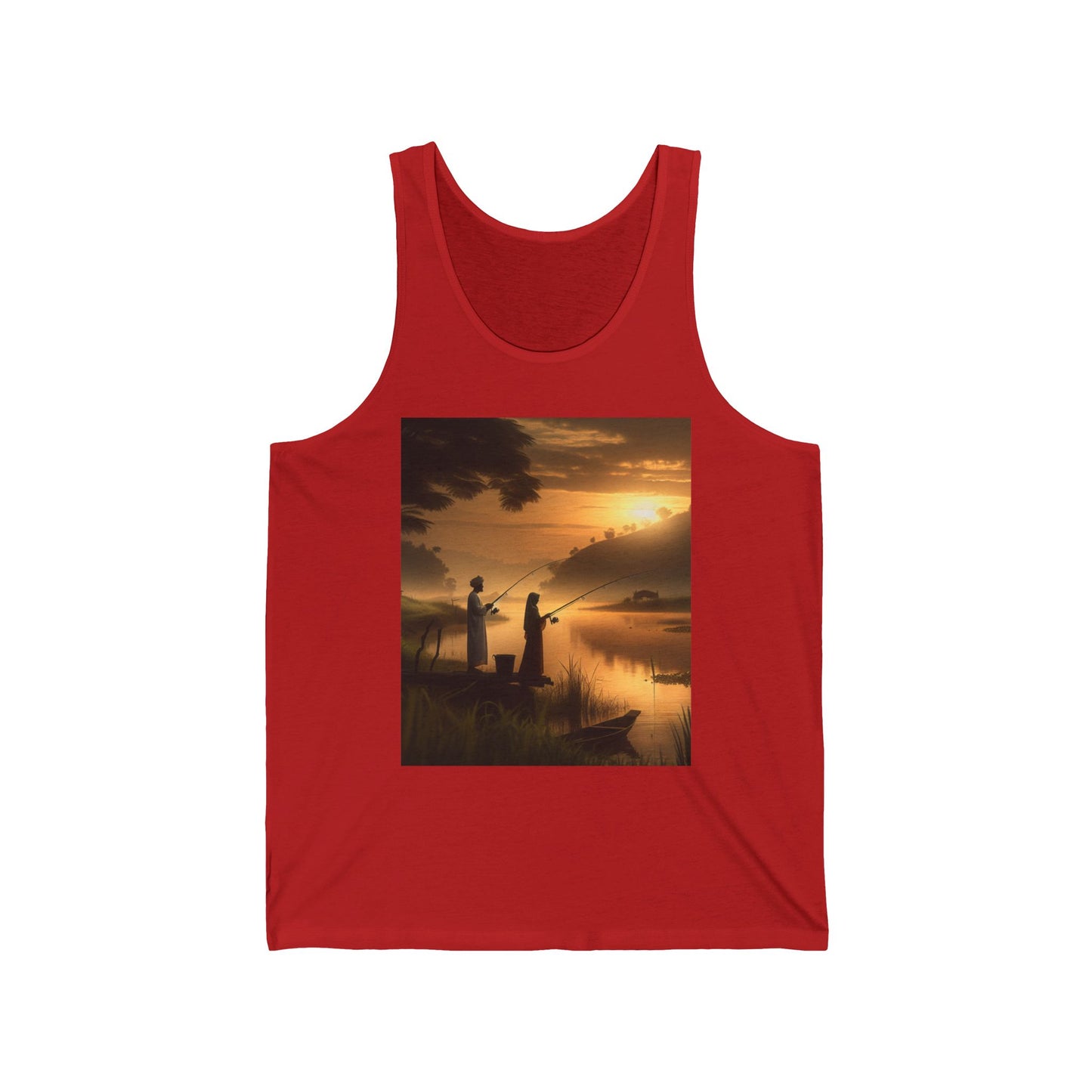 Fishing Unisex Jersey Tank Top - Perfect for Festivals & Casual Wear