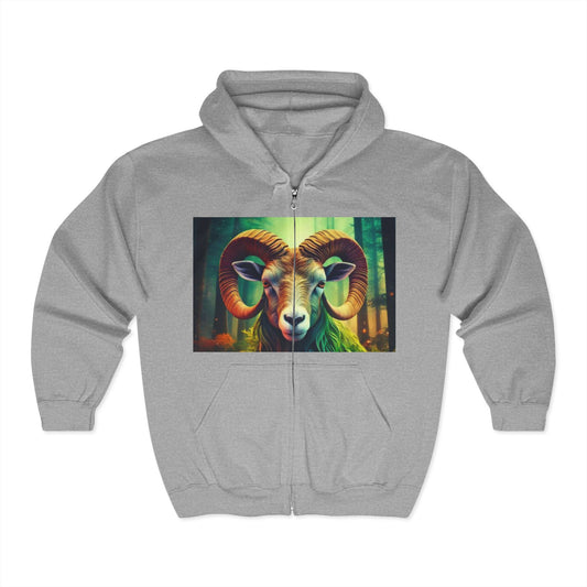 Aries Unisex Heavy Blend™ Full Zip Hooded Sweatshirt