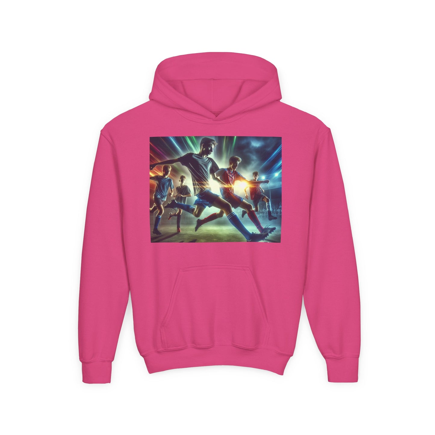 Soccer Youth Hoodie - Sporty Heavy Blend Sweatshirt for Young Athletes