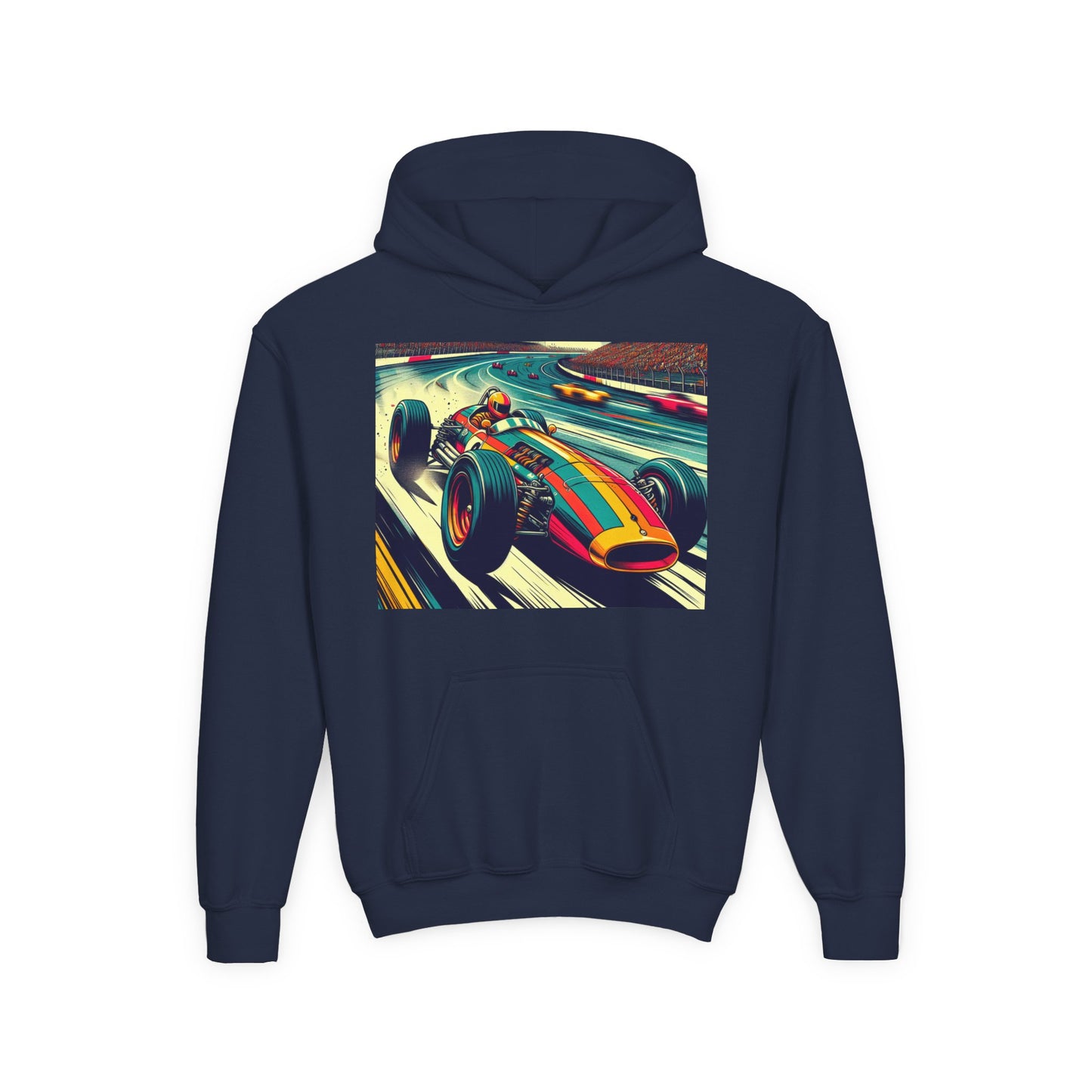 Vintage F1 Youth Hoodie - Heavy Blend Sweatshirt
