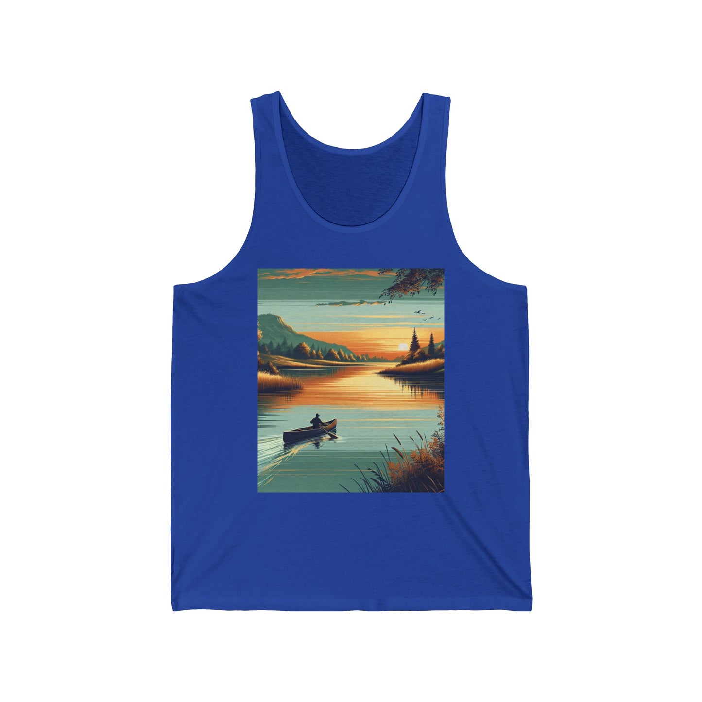 Canoeing Unisex Jersey Tank Top - Perfect for Festivals & Casual Wear