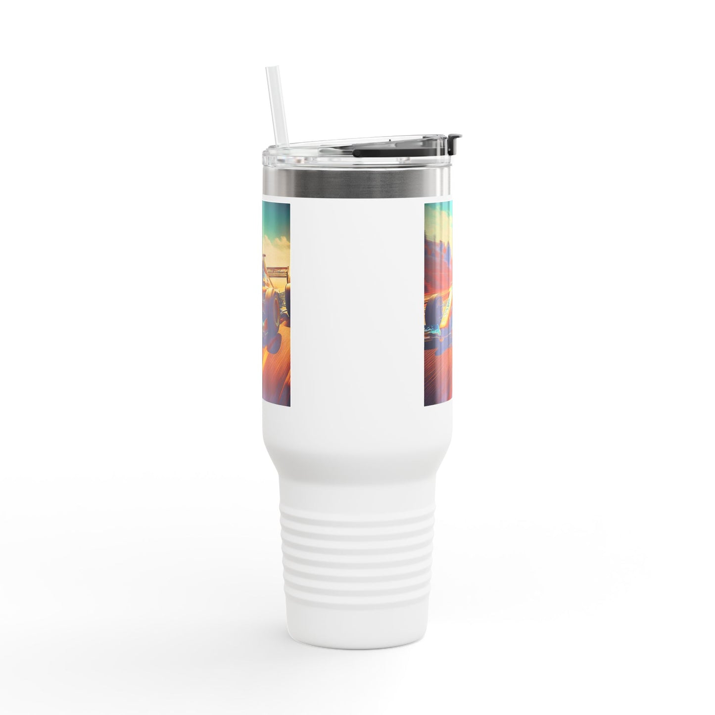 Vintage F1 Insulated Travel Mug, 40oz, Perfect for Fans, Sports Events, Coffee, Tea, Water