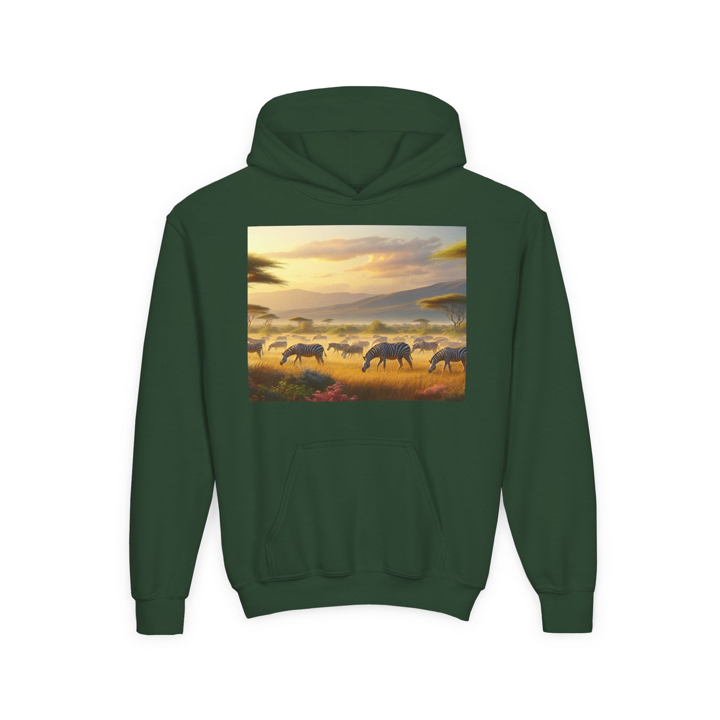 Zebras Youth Hoodie - Heavy Blend Sweatshirt