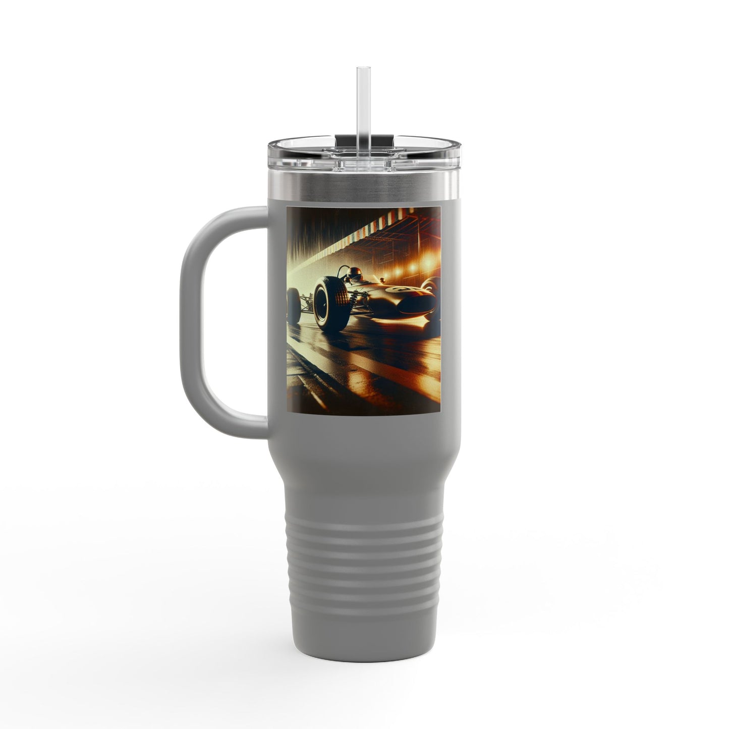 Vintage F1 Insulated Travel Mug, 40oz, Perfect for Fans, Sports Events, Coffee, Tea, Water